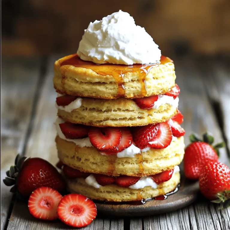 To make vegan strawberry shortcake, gather these ingredients: - 2 cups all-purpose flour - 1/2 cup coconut sugar - 2 teaspoons baking powder - 1/2 teaspoon baking soda - 1/4 teaspoon salt - 1/3 cup coconut oil, melted - 1 cup almond milk (unsweetened) - 1 tablespoon apple cider vinegar - 1 teaspoon vanilla extract - 2 cups fresh strawberries, hulled and sliced - 2 tablespoons maple syrup (for strawberries) - 1 can (14 oz) coconut cream, chilled, solid part only - 2 tablespoons powdered sugar (for whipped cream) - 1 teaspoon vanilla extract (for whipped cream) You can swap some ingredients if needed. Use whole wheat flour for a heartier biscuit. Maple syrup can replace coconut sugar. You can also use soy milk instead of almond milk. If coconut cream is hard to find, try using silken tofu blended until creamy. These swaps keep the flavor great while making it work for your needs. When you pick strawberries, look for bright red color. Blemishes or white spots can mean they are not ripe. Smell the strawberries; they should have a sweet scent. Choose firm berries that feel heavy for their size. Avoid any mushy or damaged berries. Fresh strawberries make your shortcake taste amazing! First, preheat your oven to 400°F (200°C). Line a baking sheet with parchment paper. In a big bowl, whisk the flour, coconut sugar, baking powder, baking soda, and salt. In another bowl, mix the melted coconut oil, almond milk, apple cider vinegar, and vanilla extract. Stir this mix well. Pour the wet ingredients into the dry mix. Stir gently, but don't over-mix. Next, turn the dough onto a floured surface. Knead it lightly for about a minute. Pat the dough into a 1-inch thick round. Use a biscuit cutter or a glass to cut circles. Place these biscuits on your lined baking sheet. Bake for 12-15 minutes until they look lightly golden. Once baked, let them cool. While the biscuits bake, prepare your strawberries. Combine the sliced strawberries with maple syrup in a bowl. Set this mix aside for about 10 minutes to let the strawberries get juicy. For the whipped cream, beat the solid part of chilled coconut cream with powdered sugar and vanilla extract until fluffy. Once your biscuits cool, slice them in half. Layer the bottom half with macerated strawberries and a dollop of whipped coconut cream. Place the top half on the cream and add more strawberries and cream. Serve right away for the best taste. To make perfect biscuits, mix your dry and wet ingredients slowly. Over-mixing can make them tough. Always use chilled coconut oil for a better texture. When you knead the dough, do it gently. This keeps the dough light. For a nice rise, make sure your baking powder is fresh. Keep an eye on your biscuits while baking. Each oven is different, and you don’t want them to burn. If they look golden, they’re ready. Let them cool on a wire rack to keep them fluffy. Macerating strawberries helps draw out their juices. This step adds sweet flavor and a lovely syrup. Just mix the strawberries with maple syrup and let them sit. The time allows the sugars to soak into the berries. This makes them soft and flavorful. Macerated strawberries are perfect for topping your shortcake. They add moisture and a burst of taste. The syrup from macerating blends well with the whipped cream. It creates a delicious mix that enhances every bite of your Vegan Strawberry Shortcake. To get the best biscuits, keep it simple. Start with cold coconut oil. Cold oil helps make your biscuits fluffy. Mix your dry ingredients first, then add wet ones. Stir gently. Over-mixing will make them tough. Aim for a soft, sticky dough. When you knead, do it lightly. This keeps the air in, making your biscuits rise nicely. Making coconut whipped cream is easy! First, chill your coconut cream overnight. This helps it separate. When ready, scoop out the solid part into a bowl. Use a hand mixer to whip it until fluffy. Add powdered sugar and vanilla extract for sweetness. Whip until it’s light and creamy. This cream is perfect for topping your shortcake! When serving, slice your biscuits in half. Start with a layer of macerated strawberries. Add a generous scoop of coconut whipped cream on top. You can even drizzle extra maple syrup for sweetness. For a twist, try adding mint leaves or lemon zest. This adds freshness and a pop of flavor. Enjoy your Vegan Strawberry Shortcake with friends or family! For the complete recipe, check out the Full Recipe. {{image_2}} You can switch up the strawberries for other fruits. Ripe peaches add a juicy twist. Blueberries bring a pop of color and sweetness. You can also use raspberries for a tart flavor. Mix and match for fun! Each fruit will change the taste of your shortcake. If you need gluten-free options, try almond flour or oat flour. Both work well in this recipe. You might need to adjust the liquid. Start with less almond milk and add more if needed. This keeps your biscuits from getting too wet. To make your whipped cream even more exciting, add flavors! A dash of almond extract gives a nice nutty taste. You can also mix in cocoa powder for a chocolatey twist. Or add a bit of lemon zest for a fresh kick. These small changes can make a big difference. For more details on making this tasty treat, check the Full Recipe! To keep your leftover vegan strawberry shortcake fresh, place it in an airtight container. Store it in the fridge for up to three days. If you want to keep it longer, you can freeze it. To freeze your shortcake, wrap each piece tightly in plastic wrap. Then, place the wrapped pieces in a freezer-safe bag. This keeps them fresh for up to three months. When you’re ready to eat, just take out the desired amount. To reheat, let the shortcake sit at room temperature for about 30 minutes. Preheat the oven to 350°F (175°C). Place the shortcake on a baking sheet and warm it for about 10 minutes. This way, you keep the biscuits soft and tasty. Avoid using the microwave, as it can make the cake soggy. Enjoy your delightful treat! Yes, you can use non-vegan ingredients, but it will change the dish. For example, you can swap almond milk for regular milk. You can also use dairy butter instead of coconut oil. However, this may not keep the recipe vegan. You can prepare parts ahead of time. Bake the biscuits and store them in an airtight container for up to two days. You can also slice strawberries and mix them with maple syrup ahead of time. Just keep them in the fridge. Make the whipped cream on the day you serve it for the best taste. If you don't have coconut cream, you can use silken tofu blended until smooth as a substitute. Cashew cream is another great option. Just soak cashews in water, blend them, and whip until creamy. These will give you a similar texture. This guide covered all you need for vegan strawberry shortcake. We explored fresh ingredients, baking steps, and fun tips. You learned how to pick ripe strawberries and get the right biscuit texture. Remember, you can swap fruits and make gluten-free options too. Store any leftovers well for later. With these insights, you can create a tasty dessert that fits any occasion. Your strawberry shortcake will impress friends and family. Enjoy each bite and celebrate your delicious work!