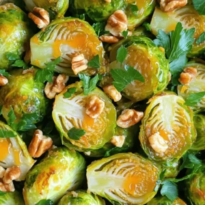 - Brussels sprouts - Maple syrup - Dijon mustard To make Maple Mustard Brussels Sprouts, you need some key ingredients. First, you will want fresh Brussels sprouts. Look for ones that are firm and bright green. Next, get pure maple syrup. It adds a nice sweetness. Lastly, grab Dijon mustard. This gives the dish a tangy kick. - Garlic powder - Chopped walnuts - Fresh parsley You can also add some optional ingredients for more flavor. Garlic powder enhances the taste and adds a lovely aroma. Chopped walnuts give a nice crunch and extra nutrition. Fresh parsley makes your dish look pretty and adds freshness. - Different mustard types - Sweetener substitutes If you want to switch things up, try different types of mustard. Whole grain mustard can add a nice texture. For sweeteners, you can use honey or agave syrup instead of maple syrup. Each option offers a unique twist to your dish. For the full recipe, check out the complete instructions. First, preheat your oven to 400°F (200°C). This temperature gives your Brussels sprouts a nice roast. Line a baking sheet with parchment paper. This makes cleanup easier later. Next, take your Brussels sprouts. Trim the ends and cut them in half. This helps them cook evenly. You want them to be about the same size for best results. Now, grab a large bowl. In that bowl, pour in three tablespoons of olive oil. Add two tablespoons of pure maple syrup and one tablespoon of Dijon mustard. Toss in a teaspoon of garlic powder, along with salt and pepper to taste. Whisk all these ingredients together. You want a smooth consistency. This sauce will coat your Brussels sprouts perfectly. Take your halved Brussels sprouts and add them to the bowl. Toss them in the maple-mustard sauce until they are well coated. Then, spread the Brussels sprouts on the prepared baking sheet in a single layer. If you like, sprinkle some chopped walnuts on top for an added crunch. Now it's time to roast! Place the baking sheet in the oven. Roast the Brussels sprouts for about 25-30 minutes. Stir them halfway through to ensure even cooking. They should be tender and caramelized when done. Once ready, take them out and let them cool for a couple of minutes. Enjoy your delicious, flavorful Maple Mustard Brussels Sprouts! For the full recipe, check back for more details. To get crispy Brussels sprouts, start by trimming and halving them. This helps them roast evenly. Use a large bowl for mixing. Here are some tips to avoid sogginess: - Don’t overcrowd the pan. If they are too close, they will steam instead of roast. - Use a hot oven. Preheat to 400°F (200°C) to get that nice caramelization. For even caramelization, stir the Brussels sprouts halfway through cooking. This helps them brown on all sides. You can adjust sweetness and tanginess to suit your taste. If you want more sweetness, add extra maple syrup. For more tang, increase the Dijon mustard. Using herbs and spices can also enhance the flavor. Consider adding thyme or rosemary for a fresh taste. A sprinkle of chili flakes adds a nice kick too. Maple mustard Brussels sprouts pair well with many main courses. They work great alongside roasted chicken or grilled fish. For creative plating, arrange the sprouts in a circle on the plate. Drizzle a little extra maple syrup on top for a glossy finish. For the full recipe, check out the Maple Mustard Brussels Sprouts. {{image_2}} You can make this dish fit your taste. If you're looking for vegetarian-friendly options, try using maple syrup with a vegan mustard. This way, you keep it plant-based without losing flavor. Feel free to mix in other vegetables too. Carrots, sweet potatoes, or even parsnips add color and taste. Just cut them to match the size of the Brussels sprouts for even cooking. Want to switch things up? The air fryer works great for this recipe. Preheat it to 375°F (190°C). Toss the Brussels sprouts in the sauce as usual, then place them in the air fryer basket. Cook for 15-20 minutes, shaking halfway through. They turn crispy and delicious! You can also try stovetop sautéing. Heat olive oil in a large pan over medium heat. Add the Brussels sprouts and the maple-mustard sauce. Stir often until they're tender and brown. This method takes about 10-15 minutes. Using seasonal produce can elevate your dish. In the fall, add roasted apples or pears for sweetness. In spring, consider fresh peas or asparagus for a pop of color and crunch. For festive occasions, you can adapt the recipe easily. Add dried cranberries or pomegranate seeds for a holiday twist. They bring a burst of flavor and make the dish look beautiful. For the complete details, check out the Full Recipe. To store your Maple Mustard Brussels Sprouts, let them cool first. Place them in an airtight container. Store them in the fridge. They stay fresh for up to three days. After that, the texture may change, and the taste may fade. You can freeze Brussels sprouts for later use. Start by cooling them completely. Next, spread them out on a baking sheet. Freeze them for about an hour. Once frozen, transfer them to a freezer bag. They will last for up to three months. When you are ready to use them, thaw overnight in the fridge. To reheat your Brussels sprouts, use the oven for best results. Preheat the oven to 350°F (175°C). Spread the sprouts on a baking sheet. Heat for about 10-15 minutes until they are warm. This method helps keep their crunch. Avoid reheating in the microwave. This can make them soggy. If you must use the microwave, heat in short bursts. This way, you can check the texture often. You can follow the Full Recipe to enjoy these delicious sprouts. Can I use frozen Brussels sprouts? Yes, you can use frozen Brussels sprouts. However, fresh Brussels sprouts taste better. If you use frozen, thaw them first. This helps them roast evenly and get crispy. How do I know when the Brussels sprouts are done? You know they are done when they are tender and golden brown. They should be soft on the inside, with a slight crunch on the outside. Stir them halfway through roasting for even cooking. Is this recipe gluten-free? Yes, this recipe is gluten-free. All the ingredients are safe for a gluten-free diet. Just make sure the Dijon mustard is gluten-free. Can it be made vegan-friendly? Yes, you can make this recipe vegan. The ingredients are already plant-based. Just ensure your maple syrup is pure and not mixed with animal products. Caloric content One serving of Maple Mustard Brussels Sprouts has about 150 calories. This can vary based on added ingredients like walnuts. Health benefits of Brussels sprouts and maple syrup Brussels sprouts are packed with vitamins C and K. They are also high in fiber, which helps digestion. Maple syrup offers antioxidants and can provide energy. Together, they create a tasty and nutritious dish. For the full recipe, check out the detailed instructions and cooking tips. This blog post shared a simple way to make tasty Maple Mustard Brussels sprouts. You learned about key ingredients and some optional ones to boost flavor. I provided step-by-step instructions and tips for perfecting your dish. You can also explore variations and storage advice to keep leftovers fresh. Remember, the right cooking method can make your Brussels sprouts shine. Enjoy trying new tastes and serving ideas that fit your style!