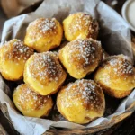 To make these tasty bites, you need some key ingredients. Here’s what you’ll need: - 1 cup warm water (110°F) - 1 packet (2 1/4 teaspoons) active dry yeast - 2 tablespoons granulated sugar - 3 cups all-purpose flour - 1 teaspoon salt - 1/4 cup baking soda - 1/2 cup unsalted butter, melted - 1/2 cup granulated sugar (for coating) - 2 teaspoons ground cinnamon - Coarse sea salt (for sprinkling) These ingredients work together to create a soft, chewy pretzel. The warm water helps the yeast activate. The sugar feeds the yeast, making the dough rise. The flour gives the pretzel its structure, while the baking soda adds a nice flavor. While the pretzel bites are delicious on their own, you can dip them for extra fun. Here are some great options: - Warm vanilla glaze - Chocolate sauce - Cream cheese dip - Caramel sauce These dips can make your snack even sweeter. They add flavors that complement the cinnamon sugar. If you’re missing an ingredient, don’t worry! Here are some easy swaps: - You can use instant yeast instead of active dry yeast. Just skip the proofing step. - For a gluten-free option, try using gluten-free flour. - If you want a dairy-free version, use coconut oil instead of butter. - You can replace granulated sugar with brown sugar for a deeper flavor. These substitutions help you adapt the recipe to your needs. With these options, you can still enjoy cinnamon sugar pretzel bites! Check the Full Recipe for all the steps to make this delightful snack. To start, gather your ingredients. You need warm water, active dry yeast, sugar, flour, and salt. In a bowl, mix the warm water, yeast, and 2 tablespoons of sugar. Wait about 5 minutes until it foams. This shows the yeast is alive. Then, in a large bowl, combine the flour and salt. Pour in the yeast mix and stir until a dough forms. Once your dough is ready, knead it on a floured surface for about 5 minutes. It should feel smooth and stretchy. Now place the dough in a greased bowl. Cover it, and let it rise for about 1 hour. It will double in size. After it rises, punch the dough down. Divide it into eight pieces. Roll each piece into a rope, about 1/2 inch thick. Cut these ropes into 1-inch pieces. You now have bite-sized pretzel pieces! Prepare your boiling water next. In a large pot, bring 10 cups of water and 1/4 cup of baking soda to a boil. Drop your pretzel bites into the boiling water for about 30 seconds. This step gives them that chewy texture. Use a slotted spoon to remove them and place them on a lined baking sheet. Brush the tops with melted butter. Now, mix 1/2 cup of sugar and 2 teaspoons of cinnamon in a small bowl. Sprinkle this mix generously over the pretzel bites. Add a pinch of coarse sea salt on top of each one. Bake them in a preheated oven at 425°F for 12-15 minutes until they are golden brown. Allow them to cool slightly before serving. You can find the Full Recipe for detailed steps. To make your pretzel bites chewy, knead the dough well. This adds strength to the dough. Let it rise in a warm spot. This helps the dough grow and get fluffy. When you shape the bites, keep them uniform in size. This ensures even cooking. Preheat your oven to 425°F (220°C) to help them bake quickly. Boil the pretzel bites for 30 seconds. This step gives them a nice crust. Keep an eye on them while baking. You want a golden brown color, which usually takes 12-15 minutes. Don’t skip the boiling step. It’s key for that classic pretzel texture. Make sure your water is boiling before adding the bites. Use the right amount of baking soda in the water. Too much can make them taste bitter. Lastly, don’t forget the toppings! Sprinkle that cinnamon sugar mix generously for a sweet finish. {{image_2}} You can change the dough's flavor to keep things fun. Try adding 1 teaspoon of vanilla extract for a sweet twist. For a savory touch, mix in some garlic powder or Italian herbs. You can even use whole wheat flour for a nuttier taste. Each change brings a new flavor to your pretzel bites. While cinnamon sugar is classic, you can explore other coatings. Use powdered sugar mixed with lemon zest for a refreshing treat. You can also try a spicy mix of chili powder and sugar for a fun kick. For chocolate lovers, dip the pretzel bites in melted chocolate after baking. Each option adds a unique flair to your snack. Serve your cinnamon sugar pretzel bites warm for the best taste. A basket lined with parchment paper makes them look great. Pair them with a small dish of warm vanilla glaze for dipping. If you want something richer, chocolate sauce is perfect. You can also serve them with cream cheese frosting for a fun twist. Each dip enhances the sweetness of the bites. Store any leftover pretzel bites in an airtight container. This keeps them fresh. You can place them at room temperature for one day. If you want to keep them longer, refrigerate them. They will last about three to four days in the fridge. Just make sure the container is sealed well to avoid drying. When you’re ready to eat the leftover bites, reheating is easy. Preheat your oven to 350°F (175°C). Place the pretzel bites on a baking sheet. Heat them for about 5-10 minutes. This helps restore their soft texture. If you want a crispy outside, you can broil them for one minute at the end. Freezing is a great option if you want to save your pretzel bites. First, let them cool completely. Then, place them in a single layer on a baking sheet. Freeze them for about an hour. Once frozen, transfer them to a freezer bag. They can stay in the freezer for up to three months. When you're ready to enjoy, just reheat straight from the freezer. This way, you can indulge in warm, cinnamon sugar goodness anytime! For the complete recipe, check out the Full Recipe. Yes, you can use instant yeast. Instant yeast works faster and does not need proofing. You can mix it directly with your dry ingredients. Use the same amount as the active dry yeast in the recipe. This change makes the process quicker and easier. To make these pretzel bites vegan, swap out the butter for a plant-based alternative. You can use coconut oil or a vegan margarine. For the dough, ensure your sugar is vegan, as some sugars are processed with bone char. Follow the Full Recipe with these simple swaps for a delicious vegan treat. You can find premade cinnamon sugar pretzel bites at many grocery stores. Look in the frozen or snack aisle. Some specialty bakeries also sell them fresh. If you want to enjoy them warm and soft, try local food markets or fairs. Cinnamon sugar pretzel bites are easy to make and fun to enjoy. We covered key ingredients, step-by-step instructions, and helpful tips. You learned how to shape, boil, and bake perfect bites. Remember the common mistakes to avoid, and try different flavors and dips. Store leftovers properly for later, and now you’re ready to impress friends and family with your tasty snacks. Enjoy creating these delicious treats and savor every bite!