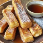 To make the best Cinnamon Sugar French Toast Sticks, you need a few simple ingredients. Here’s what you'll need: - 4 slices of thick bread (preferably brioche or challah) - 2 large eggs - 1/2 cup milk - 1 teaspoon vanilla extract - 1 teaspoon ground cinnamon - 2 tablespoons sugar - Pinch of salt - 2 tablespoons butter (for cooking) - Maple syrup or honey (for serving) Each ingredient plays a part in creating the perfect French toast sticks. Thick bread, like brioche or challah, helps give a soft and fluffy center. Eggs and milk form the custard mix, adding richness and flavor. The cinnamon and sugar will coat the outside, giving you that sweet crunch. You can serve these sticks warm with maple syrup or honey for dipping. For the complete guide, check out the Full Recipe. Enjoy cooking! Start by whisking together eggs, milk, and seasonings in a bowl. Use 2 large eggs and 1/2 cup of milk. Add 1 teaspoon of vanilla extract, 1 teaspoon of ground cinnamon, and a pinch of salt. This mixture will soak into the bread, giving it flavor and richness. Make sure everything blends well. Next, take 4 slices of thick bread, like brioche or challah. Slice each piece into 3 equal strips. This makes it easy to soak and cook. The strips should be about the size of your fingers. Now, dip each strip of bread into the custard mixture. Soak each piece for about 20-30 seconds on each side. You want each stick well-coated but not too soggy. This soaking step is key for taste and texture. In a large non-stick skillet, melt 2 tablespoons of butter over medium heat. The pan should be hot enough to sizzle when you add the bread. This step helps create a nice golden crust on the sticks. Add the soaked bread sticks to the skillet. Space them out so they don’t touch. Cook for 2-3 minutes on each side until golden brown. You might need to add more butter for later batches. Watch them closely! While the sticks cook, mix 2 tablespoons of sugar with 1 teaspoon of ground cinnamon in a small bowl. Once the sticks are done, toss them in this mixture right away. This gives them a sweet and spicy layer. Serve the warm sticks with a side of maple syrup or honey for dipping. You can also add fresh fruit or whipped cream if you like. Enjoy your tasty breakfast! For the full recipe, refer to the earlier section. The choice of bread can make or break your French toast sticks. For the best results, I recommend using thick bread. Brioche or challah works wonderfully. These breads are soft and sweet, giving your sticks a lovely flavor. You can also use Texas toast if you want a different taste. Just ensure the bread is thick enough to hold the custard well. Soaking time is key to getting the right texture. I suggest soaking each piece for about 20 to 30 seconds per side. This time allows the bread to absorb the custard without becoming too soggy. If you soak too long, the sticks can fall apart. You want them to be moist but still hold their shape. To prevent soggy French toast sticks, here are some tips: - Don’t soak too long: Stick to the recommended soak time. - Use a non-stick skillet: This helps them cook evenly. - Don’t overcrowd the pan: Leave space between each stick. This allows for better heat and crispiness. - Serve immediately: Enjoy them warm for the best taste. These tricks will help you make the perfect Cinnamon Sugar French Toast Sticks every time! For the full recipe, check out the [Full Recipe]. {{image_2}} You can easily add more flavor to your cinnamon sugar French toast sticks. Try mixing in some nutmeg or cardamom for a warm twist. You can also add a drop of almond or orange extract to the egg mix. These little changes can transform your dish into something special. Want to make your breakfast lighter? Use whole grain bread instead of white bread. This adds fiber and nutrients. You can also swap regular milk for almond or oat milk. For fewer calories, use egg whites instead of whole eggs. You could even try a gluten-free bread option if needed. These changes keep the taste while making it healthier. Dipping sauces can make your French toast sticks even more fun. Maple syrup is a classic choice, but you can try chocolate sauce or yogurt. A berry compote adds a nice fruity touch. For something unique, mix peanut butter with a bit of honey for a creamy dip. These sauces can take your breakfast to the next level. For the full recipe, check out the instructions above! To keep your Cinnamon Sugar French Toast Sticks fresh, first let them cool. Place them in an airtight container. Store them in the fridge for up to three days. This way, they stay tasty and safe to eat. When it's time to enjoy your leftovers, reheating is key. The best way to reheat them is in the toaster or skillet. For the toaster, set it on medium and toast until warm and crispy. If using a skillet, add a bit of butter and heat on low until warmed through. This keeps the texture just right. You can freeze these sticks for later, too! First, let them cool completely. Next, place them in a single layer on a baking sheet. Freeze for about an hour. Once frozen, transfer them to a freezer bag. They can last up to two months. To reheat, bake them straight from the freezer at 350°F until crispy. Enjoy a quick breakfast anytime! Yes, you can prep these sticks in advance. Make the custard mix and soak the bread sticks. After soaking, place them on a baking sheet and freeze them. When ready to cook, just heat your skillet and fry them until golden. This method saves time on busy mornings. For the best French toast sticks, use thick bread. Brioche and challah are perfect choices. They soak up the custard well and stay soft inside. Avoid thin bread, as it may break during cooking. You can make these French toast sticks dairy-free easily. Swap regular milk for almond milk, oat milk, or soy milk. Use dairy-free butter for cooking. These options keep the flavor rich without any dairy. For the full recipe, check out the [Full Recipe](#). Enjoy making these tasty breakfast sticks! You learned how to make tasty French toast sticks. We covered the ingredients, step-by-step instructions, and helpful tips. Variations let you get creative, while storage info keeps your leftovers fresh. Making this dish is simple and fun. Enjoy serving them with syrup or honey. With these tips, you’ll always have perfect French toast sticks. Now, it’s time to impress your family and friends with your cooking!