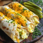 - 2 cups cooked chicken, shredded - 1/2 cup dill pickles, finely chopped - 1/2 cup ranch dressing - 4 large eggs - 1/4 cup milk - 1 cup shredded cheddar cheese - 4 large flour tortillas - 1/2 teaspoon garlic powder - 1/2 teaspoon onion powder - Salt and pepper to taste - Fresh chives, chopped - Extra dill pickles for serving The main ingredients are simple yet flavorful. The chicken provides protein. Dill pickles add a tangy crunch. Ranch dressing ties it all together with creaminess. Eggs give the burrito a nice fluffy texture. In the additional ingredients, cheese melts beautifully, giving richness. Flour tortillas are the perfect wrap for these tasty fillings. Garlic powder and onion powder boost the flavor profile without overwhelming it. Salt and pepper balance everything out for a perfect bite. For garnishes, fresh chives add a pop of color and taste. Extra dill pickles on the side bring joy with every crunch. For the full recipe, check out the details above! In a medium bowl, you will create the chicken mixture. Start by adding the shredded chicken. Next, chop the dill pickles finely and add them to the bowl. Pour in the ranch dressing. Mix everything well until the chicken is fully coated. This mixture gives the burrito a tangy kick that pairs perfectly with the eggs. Now, grab another bowl to whisk the eggs. Crack four large eggs into the bowl. Add 1/4 cup of milk to make them creamy. Sprinkle in garlic powder, onion powder, salt, and pepper. Whisk until all the ingredients are well combined. This egg mixture will add richness to the burritos. Heat a non-stick skillet over medium heat. Pour in the egg mixture and cook gently. Stir until the eggs are scrambled and just set, but still creamy. Remove the skillet from heat. Take the flour tortillas and lay them out flat. Spoon a generous amount of the chicken mixture into the center of each tortilla. Add the scrambled eggs on top and sprinkle with shredded cheddar cheese. Now, fold the sides of each tortilla in and roll them tightly from the bottom. Place the rolled burritos seam-side down in the skillet. Cook for 2-3 minutes on each side until golden brown and crispy. Remove them from the skillet and let them cool slightly. Cut each burrito in half to reveal the delicious filling inside. For the full recipe, make sure to check the ingredients and instructions above. Enjoy your tasty creation! To make your Pickle Ranch Chicken Breakfast Burritos even better, you can add spices or hot sauce to the chicken mixture. A pinch of cayenne or some red pepper flakes can add a nice kick. You can also try different types of cheese. Pepper jack or cream cheese can add unique flavors. Don't forget to experiment with different tortilla types too! Whole wheat or spinach tortillas can add color and nutrients. Using a non-stick skillet is key to prevent sticking. It makes the cooking process smoother and easier. Make sure your eggs are just set to keep them creamy. If you cook them too long, they may become dry. Stir gently as they cook to get that perfect texture. Garnish your burritos with fresh chives for a pop of color. Serve them with extra dill pickles on the side for added crunch. You can also plate the burritos neatly on a large platter. A little care in presentation makes the meal more inviting. Enjoy with your favorite hot sauce for an extra burst of flavor! Check out the Full Recipe for more details. {{image_2}} You can easily make a vegetarian version of the Pickle Ranch Chicken Breakfast Burritos. Just swap the chicken for black beans or tofu. Black beans add a creamy texture and protein. Tofu is a great choice if you want a meat-like feel. Both options keep the dish tasty and filling. Feel free to get creative with dressings! While ranch is classic, you can try buffalo or blue cheese for a fun twist. Buffalo dressing gives a spicy kick, while blue cheese adds a rich, tangy flavor. These changes can transform your burrito into a whole new experience. Want to pack in more flavor? Add extra veggies or proteins. Consider bell peppers, spinach, or avocado. You can also include bacon or sausage for more variety. These additions not only enhance taste but also boost nutrition. Experiment to find your perfect mix! To store leftover burritos in the fridge, wrap them tightly in foil or plastic wrap. Place them in an airtight container for extra freshness. These burritos can last up to three days. Always check for any signs of spoilage before eating. If you want to freeze burritos for future meals, wrap each burrito in foil. Then, place them in a freezer-safe bag. Label the bag with the date. These burritos can keep well in the freezer for up to three months. When you are ready to eat, thaw them in the fridge overnight. To reheat burritos without losing texture, use an oven or skillet. Preheat the oven to 350°F (175°C) and place the burrito on a baking sheet. Heat for about 15-20 minutes, or until warm. If using a skillet, heat on medium-low. Cook for about 5-7 minutes on each side until heated through. Enjoy your burrito just like new! Yes, you can use fresh chicken for this recipe. Start by seasoning the chicken with salt and pepper. Heat a skillet over medium heat and add a little oil. Cook the chicken for about 6-7 minutes on each side until it is cooked through and no longer pink. Let it cool, then shred it for your burritos. Several sauces work great with these burritos. Here are some tasty options: - Hot sauce for a spicy kick. - BBQ sauce for a smoky flavor. - Extra ranch dressing for creaminess. - Salsa for a fresh and zesty touch. These burritos can last about 3-4 days in the fridge. Make sure to store them in an airtight container. Check for spoilage signs like off smells or mold before eating. If they look or smell bad, it’s best to toss them. We covered how to make Pickle Ranch Chicken Breakfast Burritos. You learned about the key ingredients, step-by-step cooking, and tips to elevate your dish. Don’t forget variations like using black beans or different dressings. Storing leftovers properly ensures you enjoy them later. Now you can create these tasty burritos, impressing friends and family alike. Enjoy the process and make it your own!