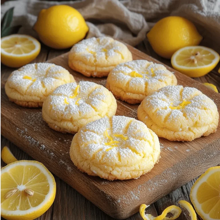 To make Lemon Ricotta Cookies, gather these simple items: - 1 cup ricotta cheese - 1/2 cup unsalted butter, softened - 1 cup granulated sugar - 1 large egg - 2 teaspoons lemon zest - 2 tablespoons lemon juice - 2 cups all-purpose flour - 1 teaspoon baking powder - 1/2 teaspoon baking soda - 1/4 teaspoon salt - Powdered sugar for dusting Each ingredient plays a key role in making these cookies special. - Ricotta cheese adds creaminess and keeps the cookies soft. - Unsalted butter brings richness and flavor. - Granulated sugar sweetens the cookies and helps them brown. - Egg helps to bind the dough and adds moisture. - Lemon zest gives a bright, fresh taste. - Lemon juice adds tanginess and enhances flavor. - All-purpose flour forms the structure of the cookies. - Baking powder and baking soda help the cookies rise. - Salt balances the sweetness and enhances the flavors. - Powdered sugar adds a lovely, sweet finish. You can swap some ingredients if needed. Here are some ideas: - Use cottage cheese instead of ricotta for a lighter option. - Replace unsalted butter with coconut oil for a dairy-free choice. - Try brown sugar in place of granulated sugar for a deeper flavor. - Substitute flour with almond flour for a gluten-free version. - Use egg replacer or flaxseed meal to make it vegan. Feel free to explore and adjust as you like! For the full recipe, check out the detailed instructions. To bake your lemon ricotta cookies, start by preheating your oven to 350°F. This step ensures even baking. Next, grab a large mixing bowl. In this bowl, mix the ricotta cheese and softened butter until they are smooth. Use an electric mixer for the best results. Then, gradually add the granulated sugar while mixing. This combination creates a sweet base for your cookies. After that, crack in the large egg, and add the lemon zest and juice. Mix until everything is well combined. In another bowl, whisk together the flour, baking powder, baking soda, and salt. This step helps to evenly distribute the leavening agents. Slowly add this dry mix to the wet ingredients. Stir until just combined. Be careful not to overmix, as this can make your cookies tough. Now, use a spoon or cookie scoop to drop rounded tablespoons of dough onto a lined baking sheet. Leave some space between each cookie. Bake them for 12 to 15 minutes. You want the edges to be golden, but the centers should stay soft. Let the cookies cool for five minutes on the baking sheet, then transfer them to a wire rack. Finally, dust with powdered sugar for a lovely finish. Measuring your ingredients correctly is key to great cookies. Use dry measuring cups for flour and sugar. Level off the top with a straight edge for accuracy. For sticky ingredients like ricotta, use a liquid measuring cup. This way, you can see the measurement clearly. When measuring flour, fluff it first with a spoon. Then, spoon it into your cup without packing it down. This keeps your cookies light and fluffy. Baking cookies can be tricky, but a few tips can help. Make sure your oven is fully preheated. This step helps cookies bake evenly. Rotate your baking sheet halfway through baking. This ensures even browning. Check your cookies a minute or two early. Ovens can vary, and you don’t want them to overbake. Let them cool on the sheet before moving them. This helps them set nicely. Follow these tips, and you will have perfect lemon ricotta cookies every time! To get the best texture, use fresh ricotta cheese. It adds a creamy taste. Make sure to soften your butter well. This helps the mix blend smoothly. When mixing, do not overmix the dough. Overmixing can make cookies tough. Aim for a soft, slightly sticky dough. This will make your cookies light and fluffy. Adding zest from fresh lemons boosts the flavor. It gives a bright, citrusy taste. Store your lemon ricotta cookies in an airtight container. This keeps them soft and fresh for days. If you have extra cookies, layer them with parchment paper. This prevents them from sticking together. Keep the container in a cool place. If you want to enjoy them later, freeze the cookies. Wrap them tightly in plastic wrap or foil. They can stay fresh in the freezer for up to three months. These cookies are perfect for tea time or dessert. Pair them with a hot cup of tea or coffee. A scoop of vanilla ice cream also goes well. You can serve them with fresh berries for added sweetness. For a fun twist, drizzle a lemon glaze on top. This makes them even more delicious! You can find the full recipe for lemon ricotta cookies to try all these ideas. {{image_2}} You can have fun with Lemon Ricotta Cookies! Try adding a splash of vanilla extract for extra flavor. Almond extract also works well. Want a colorful touch? Fold in some blueberries or raspberries. These fruits add sweetness and a pop of color. Think about spices! A pinch of cinnamon or cardamom can give your cookies a warm twist. You might also consider adding chopped nuts. Walnuts or pistachios add crunch and flavor. If you love coconut, try adding shredded coconut for a tropical vibe. To make these cookies gluten-free, use almond or coconut flour. They give a nice texture and flavor. For a dairy-free version, swap the ricotta with a plant-based cream cheese. You can use coconut cream or cashew cream. Both options will keep your cookies soft and tasty. For the full recipe, follow the detailed steps mentioned above. To keep your Lemon Ricotta Cookies fresh, store them in an airtight container. This helps prevent them from drying out. You can stack the cookies with parchment paper between layers. This keeps them from sticking together. Always let the cookies cool completely before storing. Warm cookies can create steam and make them soggy. Lemon Ricotta Cookies stay fresh for about five days at room temperature. If you keep them in the fridge, they last about a week. You can also check for any signs of spoilage. If they start to smell odd or look dry, it’s best to throw them out. If you want to save them for later, freezing is a great option. First, freeze the cookies on a baking sheet for about an hour. Once they are firm, transfer them to a freezer-safe bag or container. Make sure to label the bag with the date. They can stay in the freezer for up to three months. When you're ready to enjoy them, let them thaw at room temperature. You can also reheat them in the oven for a few minutes to restore their soft texture. For the full recipe, check the details above. Lemon Ricotta Cookies stand out because they use ricotta cheese. This cheese makes them soft and moist. The lemon zest adds a bright flavor, making each bite refreshing. Unlike regular cookies, these have a rich texture and a tender crumb. Their unique taste comes from balancing the creaminess of ricotta and the zing of lemon. Yes, you can make Lemon Ricotta Cookies ahead of time. You can prepare the dough and chill it in the fridge. This helps the flavors blend well. Chill the dough for at least an hour before baking. You can also bake the cookies and store them in an airtight container for later. To make Lemon Ricotta Cookies vegan, swap the egg for a flax egg. Mix one tablespoon of ground flaxseed with three tablespoons of water. Let it sit until thickened. Use dairy-free ricotta cheese instead of regular ricotta. Replace the butter with coconut oil or a vegan butter alternative. Follow the Full Recipe for baking times and tips. To keep your cookies soft, store them in an airtight container. Adding a slice of bread can help keep them moist. Avoid overbaking the cookies; they should be lightly golden on the edges. Let them cool on a wire rack, but don’t leave them too long on the baking sheet. Yes, adding chocolate chips is a great idea! They add a sweet touch to the cookies. Mix in about half a cup of chocolate chips into the dough before baking. This gives you a delightful contrast of flavors. You can use dark, milk, or even white chocolate chips based on your preference. Lemon ricotta cookies stand out for their bright flavor and unique texture. We talked about all the ingredients, their roles, and how to swap them out. I shared step-by-step instructions to help you bake perfectly. With my tips, you can store and serve them best. You can also try fun variations, like gluten-free or vegan twists. Remember, baking is an art, and each cookie can be special. Enjoy these cookies and make them your own. Happy baking!