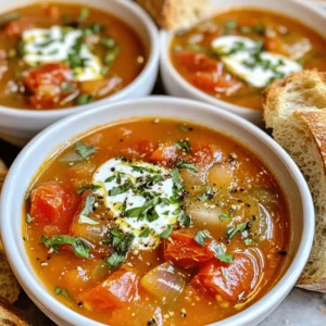 - 2 pounds ripe tomatoes, chopped - 1 large onion, diced - 4 cloves garlic, minced - 3 tablespoons olive oil - 1 teaspoon balsamic vinegar - 1 teaspoon sugar - Salt and pepper to taste - 2 cups vegetable broth - 1 cup fresh basil leaves, packed - ½ cup heavy cream (optional) - Crusty bread or croutons for serving This recipe uses simple measurements to ensure easy cooking. You need 2 pounds of ripe tomatoes. Pick ones that feel heavy and smell sweet. One large onion adds depth. Four cloves of garlic give a nice kick. The olive oil helps roast the veggies and blend flavors. Balsamic vinegar adds a slight tang. Sugar balances the natural acidity of the tomatoes. You can adjust salt and pepper to your taste. Use 2 cups of vegetable broth to give the soup a hearty base. Fresh basil leaves add that bright, herbal note. If you want a creamier texture, add ½ cup of heavy cream. When choosing tomatoes, look for vibrant colors and smooth skin. Avoid any with soft spots or wrinkles. Fresh basil should be bright green with no browning. Smell the leaves for a strong, pleasant aroma. For onions, pick firm ones with dry, papery skins. Garlic should be plump and free of mold. Always check the expiry date on your vegetable broth. Choosing fresh ingredients makes a big difference in flavor. I recommend visiting your local farmer's market for the best produce. You can find a great selection of ripe tomatoes and fresh herbs. Check out the Full Recipe for more details! First, gather your ingredients. You will need ripe tomatoes, a large onion, garlic, olive oil, balsamic vinegar, sugar, salt, pepper, vegetable broth, fresh basil, and heavy cream if you like it creamy. Start by preheating your oven to 400°F (200°C). This helps the vegetables roast perfectly. In a big bowl, mix the chopped tomatoes, diced onion, and minced garlic. Drizzle with olive oil and balsamic vinegar. Sprinkle in some sugar, salt, and pepper. Toss everything to coat well. This step is key for great flavor. Next, spread the mixture on a baking sheet. Make sure it’s in a single layer for even roasting. Place it in the preheated oven. Roast for about 30 to 35 minutes. You want them to be caramelized and slightly charred. This brings out the natural sweetness of the tomatoes and onions. Once they're done, take the baking sheet out and let the veggies cool for a few minutes. This will make them easier to handle. Transfer the roasted veggies to a large pot. Pour in the vegetable broth. Bring the mixture to a simmer over medium heat. This warms everything up and helps the flavors blend. Stir in fresh basil leaves and let it simmer for another 5 to 7 minutes. Now, it’s time to blend! Use an immersion blender to puree the soup until smooth. If you want some texture, blend only half the soup and mix it back in. For a creamier soup, stir in heavy cream now. Taste and adjust the seasoning with salt and pepper if needed. When you’re ready, serve your soup hot. Garnish with a few fresh basil leaves and enjoy it with crusty bread or croutons. For the complete recipe, check out the Full Recipe. To make your roasted tomato basil soup shine, focus on quality ingredients. Fresh tomatoes bring bright flavors. Roasting them adds depth through caramelization. Use ripe, seasonal tomatoes whenever possible. They taste sweeter and richer. Don't skip the garlic and onion; they add layers of flavor. A splash of balsamic vinegar gives a hint of sweetness and acidity. Balance this with a bit of sugar. Avoid using under-ripe tomatoes; they can taste bland. Don’t rush the roasting process. Take your time to let the veggies caramelize. This step is crucial for flavor. Be careful not to over-blend the soup. You want a smooth texture, but some chunks add character. Finally, taste and adjust the seasoning before serving. Too little salt can dull the flavors. Fresh tomatoes are great but can be tricky to find out of season. Canned tomatoes are a solid choice, too. They offer convenience and are often picked at peak ripeness. If you use canned tomatoes, opt for whole or crushed ones in juice, not puree. This keeps the texture intact. Just remember to adjust your seasonings, as canned tomatoes may be saltier. Both options can create a delicious soup. Choose what works best for you. For the full recipe, check out the details above and get cooking! {{image_2}} If you want a vegan option, skip the heavy cream. You can still enjoy a rich taste by adding a bit more olive oil at the end. The roasted tomatoes and basil provide enough flavor to make this soup shine. You can also blend in some cooked potatoes for creaminess without dairy. This keeps it smooth and filling. This soup is naturally gluten-free. Use fresh ingredients and watch for any added seasonings. Always check labels on broth and other items. Most vegetable broths are gluten-free, but some brands do add gluten. To elevate your soup, consider adding spices like cumin or smoked paprika. A sprinkle of red pepper flakes adds a nice kick, too. If you love cheese, top your bowl with grated Parmesan or crumbled feta. This adds a salty, savory note that pairs well with the sweet tomatoes. A drizzle of olive oil before serving enhances the flavors even more. For a fresh twist, try adding a squeeze of lemon juice or a few capers. For the full recipe, check out the details above. After enjoying your roasted tomato basil soup, let it cool. Transfer the soup to an airtight container. Make sure to seal it tightly. Store it in the fridge. Your leftovers will stay fresh for up to five days. Label the container with the date. This helps you keep track of freshness. If you want to save some soup for later, freezing is a great option. Pour the cooled soup into freezer-safe containers. Leave some space at the top, as the soup will expand when frozen. You can also use freezer bags. Make sure to remove excess air before sealing. This soup can last in the freezer for up to three months. When you’re ready to eat, just thaw it overnight in the fridge. Reheating your soup is easy. You can use a pot on the stove or the microwave. If using the stove, heat it over medium-low. Stir often to prevent sticking. For the microwave, heat in short bursts, stirring in between. If the soup is too thick, add a splash of broth or water. This will help restore its creamy texture. Enjoy your comforting bowl of roasted tomato basil soup! To make roasted tomato basil soup from scratch, start with fresh ingredients. You will need ripe tomatoes, onion, garlic, olive oil, balsamic vinegar, sugar, salt, pepper, vegetable broth, and fresh basil. First, preheat the oven to 400°F. Mix the chopped tomatoes, diced onion, and minced garlic in a bowl with olive oil and vinegar. Spread this on a baking sheet and roast for 30-35 minutes. After roasting, blend it with vegetable broth and basil. For a creamy touch, add heavy cream. This delicious soup is easy to make, and you can find the full recipe above. Roasted tomato basil soup pairs well with many sides. You can enjoy it with crusty bread or crunchy croutons. A fresh salad adds a nice balance. Grilled cheese sandwiches are also a classic choice. You can even serve it with a light pasta dish for a full meal. Each option enhances the soup's flavors and makes your meal comforting. Roasted tomato basil soup can last about 4 to 5 days in the fridge. Make sure to store it in an airtight container. This keeps the soup fresh and tasty. If you notice any changes in color or smell, it’s best to discard it. Always check before enjoying leftovers. Yes, you can make roasted tomato basil soup ahead of time. It tastes great when prepared a day or two in advance. Just store it in the fridge. The flavors deepen as it sits, making it even better. To reheat, warm it on the stove over low heat or in the microwave. Enjoy the ease of having a warm bowl ready when you need it! Roasted tomato basil soup is simple and rewarding. We covered the key ingredients, how to prepare and roast them, and the blending process. I shared tips for enhancing flavor and avoiding common errors. You can adjust the recipe for vegan and gluten-free needs. Proper storage and reheating help keep it fresh. Overall, I hope this guide inspires you to make this delicious soup. Enjoy your cooking and the warmth it brings!