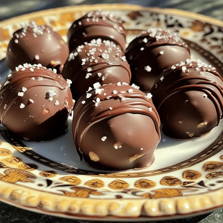 To create these tasty treats, you need some key items: - 1 cup all-purpose flour - 1/2 teaspoon baking soda - 1/4 teaspoon salt - 1/4 cup unsalted butter, softened - 1/4 cup brown sugar, packed - 1/4 cup granulated sugar - 1 teaspoon vanilla extract - 1 cup semi-sweet chocolate chips - 2 tablespoons milk (or plant-based milk) - Coating: 1 cup dark chocolate chips (for dipping) These ingredients help create a rich, sweet cookie dough base. Each one plays a part in the flavor and texture. The flour forms the structure, while butter and sugars add creaminess and sweetness. You can add a few extras for a unique twist: - Chopped nuts (like walnuts or pecans) - A pinch of cinnamon for warmth - A splash of almond extract for a nutty flavor - Mini chocolate chips for extra chocolatey bites These optional ingredients can elevate your cookie dough bites. Feel free to mix and match based on your taste. Here are some important allergen notes to keep in mind: - Gluten: The recipe uses all-purpose flour. You can swap it for gluten-free flour. - Dairy: If you need a dairy-free option, use plant-based butter and milk. - Nuts: The recipe is nut-free unless you add nuts. Always check for allergies. These substitutions ensure everyone can enjoy these cookie dough bites without worry. Always label your treats if you serve them at a gathering. First, gather your ingredients. In a medium bowl, whisk together the flour, baking soda, and salt. This mix gives the dough structure. In a larger bowl, cream the softened butter, brown sugar, and granulated sugar until it’s smooth. This step takes about 2-3 minutes. The mixture should feel light and fluffy. Next, mix in the vanilla extract and milk. This adds flavor and moisture. Gradually add the flour mix to the wet ingredients. Stir gently until just combined. You want to see no dry flour. Now, fold in the chocolate chips. Make sure they spread evenly throughout the dough. This is where the magic begins! Now it's time to shape your treats. Use a cookie scoop or a tablespoon to portion the dough. Roll each piece into a small ball, about 1 inch wide. Place these on a parchment-lined baking sheet. This keeps them from sticking. Once you have shaped all the dough, put the baking sheet in the freezer. Let them freeze for about 30 minutes. This helps them hold their shape when dipped in chocolate. While the dough balls freeze, melt your dark chocolate chips. Use a microwave-safe bowl for this. Heat the chocolate in 30-second intervals, stirring in between. Stop when it’s fully melted and smooth. Once the dough balls are firm, it’s time to dip. Take each ball and dip it into the melted chocolate. Make sure they are fully coated. Use a fork to lift them out, letting the extra chocolate drip off. Place the chocolate-coated bites back on the parchment-lined sheet. Refrigerate them for about 15-20 minutes. This helps the chocolate harden, making your bites look perfect. For a beautiful touch, arrange the bites on a plate and drizzle more melted chocolate over them. You can even sprinkle a little sea salt on top for a nice contrast. Enjoy your delicious creations! To get the right cookie dough texture, you need to mix well. Start with softened butter. Cream it with sugars until smooth. This helps the dough stay soft. When you add flour, mix until just combined. Over-mixing can make the dough tough. If your dough feels too dry, a splash of milk can help. Aim for a dough that holds together but is still soft. Melting chocolate can be tricky. Use a microwave-safe bowl and dark chocolate chips. Heat in 30-second bursts. Stir after each burst. This ensures even melting. If you see lumps, keep stirring. The heat from the melted chocolate will help. Once smooth, your chocolate is ready for dipping. Avoid overheating, as burnt chocolate can taste bitter. For a stunning look, arrange the cookie dough bites on a nice plate. Drizzle some melted chocolate over the top. This adds flair and makes them look fancy. You can also sprinkle sea salt on top for a nice contrast. It adds flavor and makes them pop. Enjoy these treats as a fun dessert or snack! {{image_2}} You can make these bites vegan. Start by replacing the butter with coconut oil. Use a plant-based milk, like almond or oat milk. For the chocolate chips, choose dairy-free options. This way, everyone can enjoy a treat. The taste stays rich and sweet, just like the original. If you need gluten-free bites, swap out the all-purpose flour. Use almond flour or gluten-free all-purpose flour. Both options work well. The cookie dough will still taste great. Just make sure your chocolate chips are also gluten-free. Now you have a cookie dough bite for everyone! You can add fun flavors to your cookie dough bites. Chopped nuts like walnuts or pecans add a nice crunch. Dried fruits such as cranberries or raisins bring a sweet twist. Try adding a pinch of sea salt for a savory touch. Get creative with spices too! A dash of cinnamon or a splash of almond extract can make a big difference. These little changes turn your cookie dough bites into a delightful surprise. To keep your chocolate chip cookie dough bites fresh, store them in an airtight container. Line the bottom of the container with parchment paper. This helps prevent sticking. Place the bites in a single layer to avoid any mess. If you have many bites, add layers of parchment between them. This method keeps them neat and tasty. Freezing is a great option if you want to save some bites for later. After you dip them in chocolate and let them harden, place them in a freezer-safe bag. Remove as much air as you can to prevent freezer burn. When you’re ready to enjoy them, take out the desired amount. Let them thaw in the fridge for a few hours. This keeps them from getting too soft too fast. If you store the bites in the fridge, enjoy them within one week. For frozen bites, they can last up to three months. Just remember, the longer they sit, the more flavor they may lose. For the best taste and texture, aim to eat them sooner rather than later. Yes, you can eat raw cookie dough bites! The recipe uses heat-treated flour, making it safer. This means you can enjoy that delicious taste without worry. Just remember, not all raw doughs are safe. Always check the ingredients. Homemade cookie dough bites last about a week in the fridge. Store them in an airtight container to keep them fresh. If you want them to last longer, freeze them. They can last up to three months in the freezer. You can find pre-made cookie dough bites at many grocery stores. Look in the frozen section or the snack aisle. Brands like Edoughble and Doughp offer ready-to-eat options. Check local health food stores for more choices too. You learned how to make chocolate chip cookie dough bites. We covered essential ingredients and fun flavor ideas. I provided tips for mixing, freezing, and dipping in chocolate. You saw variations for vegan and gluten-free options. Lastly, I shared storage tips to keep your treats fresh. Now, you can enjoy these bites any time. Experiment with flavors and share with friends. Make your cookie dough bites a go-to treat!