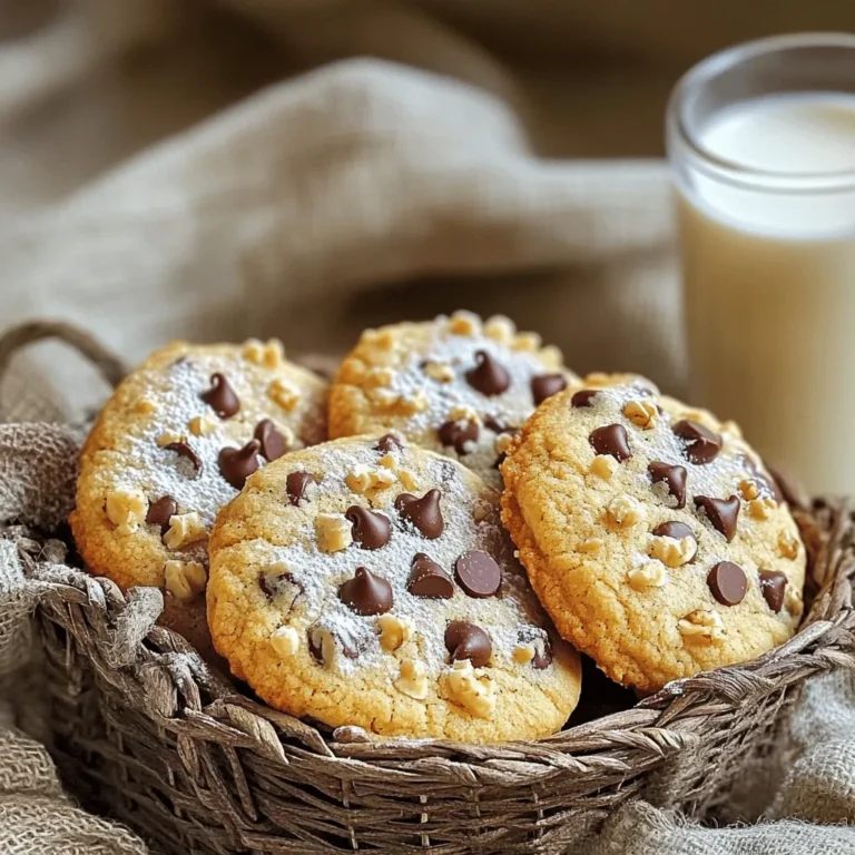 To make these tasty vegan chocolate chip cookies, you will need: - 1 cup almond butter - 1/2 cup maple syrup - 1/2 cup coconut sugar - 1 teaspoon vanilla extract - 1 cup oat flour - 1/2 teaspoon baking soda - 1/4 teaspoon salt - 3/4 cup vegan chocolate chips - 1/4 cup chopped walnuts (optional) These simple ingredients create a chewy and rich cookie that everyone will love. When choosing vegan chocolate chips, look for brands like Enjoy Life, Guittard, or Nestle Toll House. These options are dairy-free and taste great. Always check the label to ensure they are vegan. Dark chocolate chips usually have fewer ingredients, making them a good choice. If you need substitutes for any of the ingredients, here are some tips: - Almond Butter: You can use peanut butter or sunflower seed butter. Both add great flavor. - Maple Syrup: Agave syrup or brown rice syrup works well as a sweetener. - Oat Flour: You can make your own by blending rolled oats in a blender for a quick option. These swaps allow you to customize the recipe based on what you have at home or your dietary needs. To start, preheat your oven to 350°F (175°C). This step warms the oven for the cookies. Line a baking sheet with parchment paper. This keeps the cookies from sticking. In a large bowl, mix the almond butter, maple syrup, coconut sugar, and vanilla extract. Stir until everything is smooth. This is the base of your dough. In another bowl, whisk the oat flour, baking soda, and salt. This mix helps the cookies rise. Gradually add the dry mix into the wet mix. Stir until a dough forms. Now, fold in the vegan chocolate chips and walnuts if you like them. Make sure they spread evenly in the dough. This adds great flavor and crunch. Using a spoon or cookie scoop, drop tablespoon-sized balls of dough onto the lined baking sheet. Make sure to leave spaces between each ball. They will spread while baking. Bake in the preheated oven for 10-12 minutes. Watch for the edges to turn lightly golden. The centers should still be soft. This keeps them chewy. Once they are done, let the cookies cool on the baking sheet for about 5 minutes. This helps them set. After that, transfer them to a wire rack to cool completely. To store your cookies, place them in an airtight container. They stay fresh for up to a week. Enjoy your tasty vegan chocolate chip cookies! To get the right texture in your vegan cookies, mix well. You want a smooth dough. Use almond butter as your base. It gives a rich, creamy feel. When you combine wet and dry ingredients, mix gently. Over-mixing can make them tough. Bake at 350°F for 10-12 minutes. Watch them closely. The edges should be golden, but the center should stay soft. Let them cool a bit on the baking sheet. This helps them firm up without getting hard. One big mistake is not measuring ingredients correctly. Use measuring cups and spoons for accuracy. Another mistake is skipping the cooling time. Letting them cool helps the flavors set. Don't bake them too long, or they will dry out. If you're not sure if they're done, trust your eyes. Look for golden edges, but soft centers. Lastly, give enough space between the cookies on the sheet. They spread as they bake, and crowding leads to uneven cookies. If you have nut allergies, try sunflower seed butter or soy nut butter. They work well in this recipe. For those who can't use maple syrup, agave syrup is a good option. It adds sweetness without altering the taste. If you need a gluten-free version, use a gluten-free flour blend instead of oat flour. When it comes to chocolate chips, use dark chocolate if you want a richer flavor. If you want to skip the nuts, just leave them out. The cookies will still taste great! {{image_2}} You can make gluten-free vegan chocolate chip cookies easily. Substitute regular oat flour with gluten-free oat flour. Make sure the oat flour is certified gluten-free to avoid cross-contamination. This change keeps the texture light and chewy. These cookies will still taste amazing, just like the original recipe. You can customize your cookies with fun add-ins. Try adding: - 1/4 cup chopped walnuts for crunch. - 1/4 cup shredded coconut for sweetness. - A pinch of cinnamon for warmth. - A tablespoon of peanut butter for a nutty twist. Mix these ingredients into the dough when you add the chocolate chips. Each variation brings a new taste to your cookies. Get creative and find your favorite mix! You can freeze the cookie dough for later baking. After mixing the dough, scoop it into balls. Place them on a baking sheet and freeze until solid. Then, transfer the cookie balls to a freezer-safe bag. They will stay fresh for up to three months. When ready to bake, no need to thaw. Just add a couple of minutes to the baking time. This way, you can enjoy fresh cookies anytime with minimal effort! To keep your vegan chocolate chip cookies fresh, store them in an airtight container. This method helps to retain moisture and flavor. You can stack the cookies with parchment paper between layers. This prevents them from sticking together. Place the container in a cool, dark place, like a pantry or cupboard. Avoid warm areas to stop the cookies from becoming soft or mushy. Freezing is a great way to save your cookies for later. First, let the cookies cool completely. Once cooled, place them on a baking sheet in a single layer. Freeze them for about an hour. This step helps them keep their shape. After that, transfer the cookies to a freezer-safe bag or container. Remove as much air as possible before sealing. They can last up to three months in the freezer. When you’re ready to eat, simply thaw them at room temperature. Vegan chocolate chip cookies can last about one week at room temperature. To keep them fresh for longer, consider freezing. If you notice any changes in texture or smell, it’s best to toss them. Always trust your senses when it comes to food safety. Enjoy your delicious cookies, knowing they are stored well! Yes, you can replace almond butter. Use peanut butter or sunflower seed butter instead. Both will give a nice flavor. Keep in mind that the texture may change. The cookies might be a bit softer or denser. You can use agave syrup or brown rice syrup. Both options add sweetness and work well. Honey can also be used, but it's not vegan. Choose a sweetener based on your taste and diet. Check the edges of the cookies. They should be lightly golden. The centers should look soft and slightly underbaked. Let them cool on the baking sheet for a few minutes. This helps them firm up. You’ve learned how to make delicious vegan chocolate chip cookies from scratch. We covered the ingredients, step-by-step instructions, and tips for perfect cookies. You learned about variations like gluten-free options and storage tips for fresh cookies. By avoiding common mistakes, you will bake the best cookies ever. Remember, with practice, you can make these treats your own. Enjoy every bite and share them with friends and family!