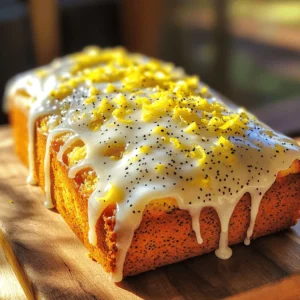 - 1 ½ cups all-purpose flour - ½ cup granulated sugar - 2 tablespoons poppy seeds - 1 teaspoon baking powder - ½ teaspoon baking soda - ¼ teaspoon salt - 1 large egg - ½ cup plain Greek yogurt - ⅓ cup vegetable oil - 2 teaspoons vanilla extract - Zest of 1 lemon - ¼ cup freshly squeezed lemon juice - ½ cup powdered sugar - 1-2 tablespoons lemon juice To make a great Lemon Poppy Seed Loaf, you need the right ingredients. First, gather the dry ingredients. The flour and sugar give the loaf its structure and sweetness. Poppy seeds add a nice crunch and a unique flavor. Baking powder and baking soda help the loaf rise, while salt balances the sweetness. Now, for the wet ingredients. The egg binds everything together, while Greek yogurt adds moisture and a slight tang. Vegetable oil keeps the loaf tender. The lemon zest and juice bring a fresh, bright flavor that shines through. Lastly, we’ll need powdered sugar and lemon juice for a sweet glaze that makes every slice extra special. Make sure to measure each ingredient carefully for the best results. Trust me; your Lemon Poppy Seed Loaf will turn out perfect with these simple yet essential components! - Preheat your oven to 350°F (175°C). - Grease or line a 9x5-inch loaf pan with parchment paper. - In a large bowl, whisk together: - 1 ½ cups all-purpose flour - ½ cup granulated sugar - 2 tablespoons poppy seeds - 1 teaspoon baking powder - ½ teaspoon baking soda - ¼ teaspoon salt This helps the loaf rise well and brings all the flavors together. - In another bowl, combine: - 1 large egg - ½ cup plain Greek yogurt - ⅓ cup vegetable oil - 2 teaspoons vanilla extract - Zest of 1 lemon - ¼ cup freshly squeezed lemon juice Whisk these until smooth and creamy. This mix keeps the loaf moist. - Pour the wet mixture into the dry ingredients. - Mix until just combined. A few lumps are fine. Overmixing can make the loaf tough. - Pour the batter into your prepared pan. - Bake for 50-60 minutes. - Check doneness with a toothpick. It should come out clean. - After baking, cool the loaf for 10 minutes in the pan. - Transfer it to a wire rack to cool completely. - For the glaze, whisk together: - ½ cup powdered sugar - 1-2 tablespoons lemon juice Once cooled, drizzle the glaze over the top. This adds a sweet and tangy finish. - Make sure all ingredients are at room temperature. This helps them mix better. - Mix the batter gently. Overmixing can make the loaf tough. - Adjust the lemon juice in the glaze. This lets you choose how sweet or tart you want it. - Enjoy slices with tea or coffee. This makes for a lovely afternoon treat. {{image_2}} You can add blueberries or cranberries to the batter. This gives the loaf a fruity twist. These fruits add color and a burst of flavor. You can also incorporate almond extract. This gives a warm and nutty taste that pairs well with lemon. For a vegan option, you can substitute Greek yogurt. Use dairy-free yogurt made from almond or coconut. This change makes the loaf suitable for everyone. You can also use whole wheat flour. This option adds fiber and nutrients while keeping it tasty. To make your loaf special for the seasons, add spices. A touch of cinnamon or nutmeg adds warmth. These spices give a cozy feel, perfect for chilly days. You can also consider using pumpkin spice in the fall. It brings a festive flavor that everyone will enjoy. To keep your lemon poppy seed loaf fresh, store it in an airtight container at room temperature. This helps maintain its moisture and flavor. Avoid placing it in the fridge, as this can dry it out. If you want to save some for later, wrap the loaf tightly in plastic wrap. Then, cover it with foil before freezing. This protects it from freezer burn and keeps it tasty. When ready to enjoy, let it thaw in the fridge overnight. You can enjoy your lemon poppy seed loaf for up to 1 week at room temperature. If frozen, it stays fresh for about 3 months. Just remember to check for any signs of freezer burn before using. Yes, you can experiment with almond flour or whole wheat flour. Both give a unique taste. Almond flour adds a nutty flavor. Whole wheat flour brings more fiber and a heartier texture. A toothpick inserted should come out clean or with a few moist crumbs. This means the inside is cooked just right. If it comes out wet, bake a bit longer. Absolutely! Adjust baking time accordingly for smaller pans. Mini loaves may bake in about 30-40 minutes. Keep an eye on them to avoid overbaking. Regular yogurt or buttermilk can be used as substitutes. Both will keep the loaf moist. If using buttermilk, you might want to reduce the other liquid slightly. Yes, you can add extra lemon zest or juice in the batter. Zest boosts the lemon aroma. A bit more juice adds bright flavor, making each bite refreshing. This recipe for lemon poppy seed loaf is simple and fun to make. You learned about the dry and wet ingredients, baking steps, and how to add a glaze. Remember to avoid overmixing the batter for a tender loaf. Try the variations to make it your own. Store it well and enjoy it fresh or frozen. Baking should be enjoyable, and this recipe brings bright flavors to your table. Happy baking!