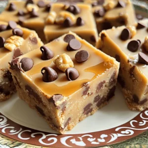 - 1 cup almond flour - 1/2 cup rolled oats - 1/3 cup maple syrup - 1/4 cup peanut butter (or any nut butter) - 1 teaspoon vanilla extract - 1/2 teaspoon salt - 1/3 cup mini chocolate chips - 1/3 cup chopped walnuts (optional) These ingredients make up the base for the bars. Almond flour gives a nice texture. Rolled oats add heartiness. Maple syrup sweetens the mix naturally. Nut butter binds it all together. Vanilla extract brings warmth, while salt enhances flavor. Chocolate chips add sweetness and fun. Walnuts add crunch if you like. You can swap almond flour with other flours. Try oat flour or coconut flour instead. For nut butter, use cashew or sunflower seed butter. These options cater to different tastes. If you need gluten-free oats, look for certified gluten-free labeled oats. This way, you can enjoy these bars without worry. First, we need to mix the dry ingredients. In a large bowl, combine 1 cup of almond flour, 1/2 cup of rolled oats, and 1/2 teaspoon of salt. Stir the mixture well until all the dry ingredients blend together. Next, we will combine the wet ingredients. In a separate bowl, whisk together 1/3 cup of maple syrup, 1/4 cup of peanut butter, and 1 teaspoon of vanilla extract. Make sure the mixture is smooth and well mixed. 1. Pour the wet ingredients into the dry ingredients. 2. Stir until a thick and doughy mixture forms. 3. Fold in 1/3 cup of mini chocolate chips and 1/3 cup of chopped walnuts if you want. 4. Line an 8x8 inch baking dish with parchment paper. 5. Press the cookie dough mixture firmly into the dish. 6. Refrigerate for at least 30 minutes or until the mixture is set. 7. After it sets, remove the bars using the parchment paper and cut into squares. Tips for achieving the right consistency: - Make sure to mix well, so no dry spots remain. - If the mixture feels too loose, add a bit more almond flour. Importance of refrigeration time: Refrigeration helps the bars firm up. It makes them easy to cut and gives a nice texture. Don't skip this step! To make the best no-bake chocolate chip cookie dough bars, start with a clean bowl. Mix the dry ingredients well. This helps to blend the almond flour, oats, and salt. Use a whisk or fork for even mixing. When adding wet ingredients, combine the maple syrup, peanut butter, and vanilla in another bowl. Stir until smooth. Pour this mixture into the dry mix. Use a spatula to fold it gently. This keeps the mixture from getting too sticky. To avoid a sticky mess, keep your hands slightly damp while pressing the dough into the dish. You can also use the back of a spatula. This method helps shape the bars without sticking. For tools, I recommend using: - Large mixing bowls - A whisk or fork - A spatula - An 8x8 inch baking dish - Parchment paper To boost flavor, try adding cocoa powder. Just a couple of tablespoons will create a rich chocolate taste. You can also swap nut butters. Almond, cashew, or sunflower seed butter work well. For toppings, sprinkle extra mini chocolate chips on top. Chopped nuts or shredded coconut also make great choices. These additions add crunch and flavor. Experiment with dried fruits like cranberries or apricots. They give a sweet and chewy texture. Don't be afraid to mix and match! {{image_2}} You can easily change the taste of these bars. Adding cocoa powder gives a rich chocolatey twist. Just mix in two tablespoons of cocoa powder with the dry ingredients. This small change creates a whole new flavor. You can also use different nut butters. If you love almond butter, go for it! Cashew butter also works well. Each nut butter adds its unique taste. This way, you can make these bars your own. Want to make your bars even more fun? You can add dried fruits or seeds. Dried cranberries or raisins add sweetness and color. Chia seeds or flaxseeds boost nutrition. These add-ins bring texture and flavor to each bite. You can also swap nuts for other crunchy options. Try pumpkin seeds or sunflower seeds. They give a nice crunch without the nutty flavor. This way, you can cater to different tastes and dietary needs. To keep your No-Bake Chocolate Chip Cookie Dough Bars fresh, choose the right container. Use an airtight container to seal in flavor and moisture. Glass or plastic containers work well. If you plan to stack the bars, place parchment paper between layers to avoid sticking. Now, let’s talk about refrigeration versus freezing. You can store these bars in the fridge for up to a week. If you want them to last longer, freeze them. Just wrap each bar in plastic wrap and place them in a freezer-safe bag. They will stay good for about three months in the freezer. These delicious bars can last about a week in the fridge. Look for signs of spoilage, such as a change in smell or texture. If they feel sticky or have a strange odor, it’s best to throw them out. Always check for freshness before enjoying your bars! How to make these bars vegan? To make these bars vegan, swap the honey for maple syrup. Use a plant-based nut butter, like almond or cashew butter. All the other ingredients are already vegan-friendly. Can I use a different sweetener? Yes, you can. Agave syrup or brown rice syrup are good options. Just keep the amount similar to maple syrup for the right taste and texture. What if I don’t have almond flour? If you lack almond flour, try using oat flour or even ground oats. They work well and keep the bars gluten-free. Just ensure to blend them finely for the best results. What to do if the mixture is too dry? If your mixture feels dry, add a little more nut butter or maple syrup. Start with one tablespoon at a time until it reaches the right doughy texture. How to cut bars without crumbling? To cut the bars cleanly, use a sharp knife. Run it under hot water first, then dry it off. This helps the knife glide through the bars without crumbling. Can I skip refrigeration? Skipping refrigeration is not ideal. Refrigerating helps the bars set properly. If you’re in a hurry, you can chill them for just 15 minutes, but the texture might be softer. You learned about a tasty no-bake bar recipe with simple ingredients. We discussed swaps for allergies and how to store these bars safely. Your variations can make each batch unique and fun. Stick to my tips for mixing and consistency. If the mixture feels off, I shared troubleshooting advice. Enjoy making these bars for snacks or desserts. You can impress friends and family with your skills.