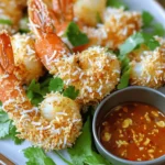 - 1 pound large shrimp, peeled and deveined - 1/2 cup all-purpose flour - 2 large eggs, beaten - 1 cup shredded unsweetened coconut - 1/2 cup panko breadcrumbs - 1 teaspoon paprika - 1/2 teaspoon garlic powder - Salt and pepper to taste - Cooking spray or oil for greasing For this air fryer coconut shrimp, I use large shrimp. They give the best results. Make sure they are peeled and deveined. This step is key for a clean bite. Next, I gather my dry ingredients. I need 1/2 cup of all-purpose flour. This helps the shrimp stick to the coating. I also use 1 cup of shredded unsweetened coconut and 1/2 cup of panko breadcrumbs. The panko adds extra crunch. For flavor, I mix in seasonings. I use 1 teaspoon of paprika and 1/2 teaspoon of garlic powder. I also add salt and pepper to taste. These spices bring the dish to life. I need wet ingredients too. Two large eggs, beaten, help bind everything together. Finally, I have cooking spray or oil. This ensures the shrimp cook evenly and get crispy in the air fryer. Gathering these ingredients makes the process simple and fun. You can easily find them at your local store. With everything ready, you’re set to make delicious coconut shrimp! First, set your air fryer to 400°F (200°C). This is the best temperature for crispy shrimp. Let it preheat for about 5 minutes. Preheating helps the shrimp cook evenly and get that perfect crunch. Next, take your peeled and deveined shrimp. In a bowl, season them well. Use salt, pepper, paprika, and garlic powder. Toss the shrimp gently until they are fully coated. This step adds great flavor to every bite. Now, let’s set up a breading station. You need three shallow dishes: - Flour: Place all-purpose flour in the first dish. - Eggs: Pour beaten eggs into the second dish. - Coconut Mixture: In the third dish, mix shredded coconut and panko breadcrumbs. Take each shrimp and follow these steps for breading: 1. Dip the shrimp in flour first. Shake off any extra. 2. Next, dip it into the beaten eggs. Let any excess drip off. 3. Finally, coat the shrimp in the coconut mixture. Press gently to make it stick. This method builds layers of flavor and texture. For cooking, lightly spray the air fryer basket with cooking spray. Place the breaded shrimp in a single layer. You may need to do this in batches. Lightly spray the tops of the shrimp with cooking spray. Cook the shrimp for 8-10 minutes. Remember to flip them halfway through. This ensures even cooking and a nice golden color. When they are done, they will be crispy and brown. Serve the coconut shrimp hot. They pair well with dipping sauces. Try sweet chili sauce or tangy pineapple salsa for a tasty kick. Enjoy your crispy delight! To get that crunchy bite, follow these steps: - Breading: Use a three-step process. Coat the shrimp in flour first. Then, dip it in beaten eggs. Finally, press the shrimp into a mix of coconut and panko. This helps the coating stick. - Cooking Spray: Always use cooking spray. It keeps the shrimp from sticking and helps them crisp up nicely. The right shrimp makes a big difference. I recommend using large shrimp, peeled and deveined. They cook evenly and taste great. For the breading, choose unsweetened coconut for that perfect balance. Panko breadcrumbs give a light, crispy texture. Air fryers can vary. If your shrimp are smaller, check them sooner. You may need less time. For larger shrimp, add a minute or two. Always flip the shrimp halfway through for even cooking. Keep an eye on them so they don’t overcook. {{image_2}} You can spice up your coconut shrimp by adding herbs and spices. Try mixing in a pinch of cayenne pepper for heat. You can also add dried herbs like oregano or thyme to the coating. These spices can enhance the flavor and add depth to each bite. Experimenting with different spices can lead to a new favorite recipe! Instead of using just coconut and panko, consider crushed nuts. Almonds or cashews can add a nice crunch. You can also try using cornflakes for a different texture. Mixing in some Parmesan cheese with the breadcrumbs can add a savory twist. These options keep your dish exciting and unique. For gluten-free diets, swap the all-purpose flour with a gluten-free blend. You can also use gluten-free breadcrumbs to maintain the crispy coating. Other options include using chickpea flour or almond flour for a nutty flavor. These substitutions ensure everyone can enjoy this tasty dish without worry. To store your leftover coconut shrimp, follow these steps: - Let the shrimp cool down completely. - Place them in an airtight container. - If you want to freeze them, use a freezer-safe bag. This way, you keep the shrimp fresh and tasty. When it's time to enjoy your leftovers, you can reheat them without losing crispiness. Here are two great options: 1. Air Fryer: Preheat your air fryer to 350°F (175°C). Place the shrimp in a single layer and heat for about 5 minutes. This keeps them crispy. 2. Oven: Preheat your oven to 375°F (190°C). Spread the shrimp on a baking sheet and bake for 10 minutes. This method also helps retain the crunch. Coconut shrimp can last in the fridge for up to 3 days. If you freeze them, they'll stay good for about 2 months. Just remember to check for any signs of freezer burn before cooking. Enjoy your tasty shrimp! It takes about 8-10 minutes to cook coconut shrimp in an air fryer. Preheat your air fryer to 400°F (200°C) for the best results. Place the breaded shrimp in a single layer. Flip them halfway through cooking. This helps them cook evenly and get crispy. Yes, you can use frozen shrimp. Thaw them first by placing them in cold water for about 15-20 minutes. Pat them dry before seasoning. This step is key to getting a good coating on the shrimp. If you use frozen shrimp, the cooking time may be a bit longer. Coconut shrimp tastes great with several dipping sauces. Here are a few suggestions: - Sweet chili sauce - Pineapple salsa - Mango chutney - Spicy mayo These sauces complement the sweet and savory flavors of the shrimp. To make this dish gluten-free, swap the all-purpose flour and panko breadcrumbs. Use gluten-free flour and crushed gluten-free cornflakes. This gives a nice crunch, just like panko. Always check the labels to ensure all ingredients are gluten-free. In this post, I covered all you need to know about making air fryer coconut shrimp. We discussed the right ingredients, step-by-step cooking instructions, and tips for the perfect crisp. You learned about storage and reheating, plus tasty serving ideas. Remember, using quality shrimp and proper seasoning is key to great flavor. Experiment with variations to make the dish your own. Enjoy your cooking journey and indulge in this delicious meal!