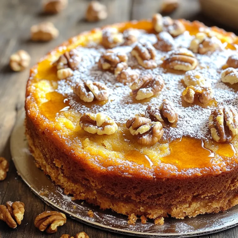 - 2 cups all-purpose flour - 1 cup granulated sugar - 1/2 cup unsalted butter, softened - 1 cup maple syrup - 1/2 cup milk - 2 large eggs - 1 teaspoon vanilla extract - 1 tablespoon baking powder - 1/2 teaspoon baking soda - 1/4 teaspoon salt - 1 cup walnuts, chopped (plus extra for topping) - 1/2 teaspoon ground cinnamon I love gathering my ingredients for this Maple Walnut Coffee Cake. It’s so easy to find all of them at your local store. You need flour, sugar, and butter to start. Maple syrup adds that sweet, warm flavor we all love. You’ll also need milk and eggs for moisture and structure. The vanilla extract enhances the taste, making it richer. Baking powder and baking soda help the cake rise. Salt brings out the sweet flavors in the cake. Walnuts add a nice crunch. Don’t forget to save some for the topping! Finally, ground cinnamon gives a cozy hint of spice. Having everything ready makes baking fun and stress-free. Trust me, once you have these ingredients, you are on your way to making something delicious! Set your oven to 350°F (175°C). This helps the cake bake evenly. Grease a 9-inch round cake pan or line it with parchment paper. This step keeps the cake from sticking. In a mixing bowl, add 1/2 cup softened butter and 1 cup granulated sugar. Mix them together until the mixture is light and fluffy. This process adds air to the batter, making the cake soft. Next, add 2 large eggs, one at a time. Beat well after each egg. Then, add 1 teaspoon vanilla extract and 1 cup maple syrup. Mix until everything is combined. This adds flavor and moisture to your cake. In another bowl, whisk together 2 cups all-purpose flour, 1 tablespoon baking powder, 1/2 teaspoon baking soda, 1/4 teaspoon salt, and 1/2 teaspoon ground cinnamon. This step ensures the dry ingredients are well mixed. Now, add the dry ingredients to the wet mixture. Do this gradually while alternating with 1/2 cup milk. Start and end with the dry mix. Stir until just combined. Avoid overmixing to keep the cake light. Gently fold in 1 cup chopped walnuts into the batter. Save some walnuts for the top of the cake. This adds a nice crunch and flavor. Pour the batter into your prepared cake pan. Spread it evenly and sprinkle the reserved walnuts on top. Bake in the preheated oven for 25-30 minutes. Check with a toothpick. It should come out clean when done. Once baked, remove the cake from the oven. Let it cool in the pan for about 10 minutes. Then, transfer it to a wire rack to cool completely. This step helps the cake set and makes it easy to slice. To make a moist and fluffy coffee cake, follow these steps: - Use room temperature ingredients: Let butter, eggs, and milk sit out for 30 minutes before use. This helps them mix better. - Don’t over-mix: When combining wet and dry ingredients, mix until just combined. Over-mixing can make the cake tough. - Add extra moisture: You can add a bit more milk if the batter seems too thick. The batter should be smooth but not runny. - Check for doneness: Insert a toothpick into the center. If it comes out clean, the cake is ready. To make your Maple Walnut Coffee Cake look great, try these ideas: - Dust with powdered sugar: This adds a sweet touch and makes it look fancy. - Drizzle maple syrup: Warm maple syrup adds flavor and shine. - Garnish with walnuts: Sprinkle whole walnuts around the plate for a nice touch. - Serve warm: Enjoy the cake warm for the best taste and texture. Here are some tips to help you avoid common errors: - Don’t skip the greasing: Always grease your pan or use parchment paper. This ensures the cake releases easily. - Measure flour correctly: Use a spoon to fill your measuring cup, then level it off. Too much flour can make the cake dry. - Watch the baking time: Every oven is different. Start checking for doneness a few minutes early. - Cool properly: Let the cake cool in the pan for 10 minutes. This helps it set before moving to a wire rack. {{image_2}} You can change the flavor by adding other nuts. Pecans work well for a buttery taste. Almonds add a nice crunch and a light sweetness. Both nuts can enhance the overall flavor of your cake. Just chop them up and mix them in with the walnuts. You can even use a mix of all three for a nutty twist. Want to add some fun to your cake? Try adding chocolate chips or spices. Semi-sweet chocolate chips give a rich taste that pairs well with maple. You can also add a pinch of nutmeg or ginger for warmth. These spices bring out the maple flavor even more. Don’t be afraid to experiment. It’s all about what you enjoy! To make your cake even better, consider adding a glaze or frosting. A simple maple glaze is easy to make. Just mix powdered sugar with maple syrup until smooth. Drizzle it on top of the cooled cake. If you prefer frosting, try a cream cheese frosting. It adds a creamy texture and balances the sweetness. You can even top the cake with a mix of chopped walnuts and glaze for a beautiful finish. To keep your Maple Walnut Coffee Cake fresh, store it in an airtight container. This helps seal in moisture and keeps it soft. You can leave it at room temperature for up to three days. If you want to keep it longer, consider refrigerating it. Just remember to wrap it well to avoid drying out. For long-term storage, freezing is a great option. First, let the cake cool completely. Then, slice it into pieces. Wrap each slice in plastic wrap to prevent freezer burn. Place the wrapped slices in a freezer bag or container. This way, you can enjoy a slice whenever you crave it. The cake can last up to three months in the freezer. When you're ready to enjoy your cake, reheating is easy. Take a slice from the fridge or freezer. For best results, use the microwave. Heat it for 15 to 30 seconds until warm. If you prefer, you can warm it in the oven at 350°F for about 10 minutes. Serve it with a drizzle of maple syrup on top for extra flavor. Maple Walnut Coffee Cake can last for about 3 to 5 days at room temperature. To keep it fresh, store it in an airtight container. If you want it to last longer, you can refrigerate it for up to a week. Just remember, refrigeration may change its texture a bit. Yes, you can! Here are some common substitutions: - Use coconut oil instead of butter for a dairy-free option. - Swap maple syrup with honey for a different sweetness. - If you lack eggs, try using flaxseed meal mixed with water as a binder. - For a nut-free version, replace walnuts with sunflower seeds. I enjoy serving this cake warm with a drizzle of maple syrup. You can also dust it with powdered sugar for a nice touch. Pair it with fresh fruit or a scoop of vanilla ice cream. This cake goes great with coffee or tea, making it perfect for brunch or afternoon snacks. Absolutely! To make this cake gluten-free, use a gluten-free flour blend. Look for a mix that includes xanthan gum for better texture. You can also use almond flour, but you may need to adjust the liquid amounts. This way, you can enjoy the same great flavor without gluten. You learned how to make a delicious Maple Walnut Coffee Cake. From gathering ingredients to baking and serving, each step is key. Remember to adjust based on your taste, like adding nuts or spices. Store it well and reheat properly for the best flavor. This cake is a joy to share and enjoy. With practice, you'll master this recipe and impress others with your skills. Happy baking!