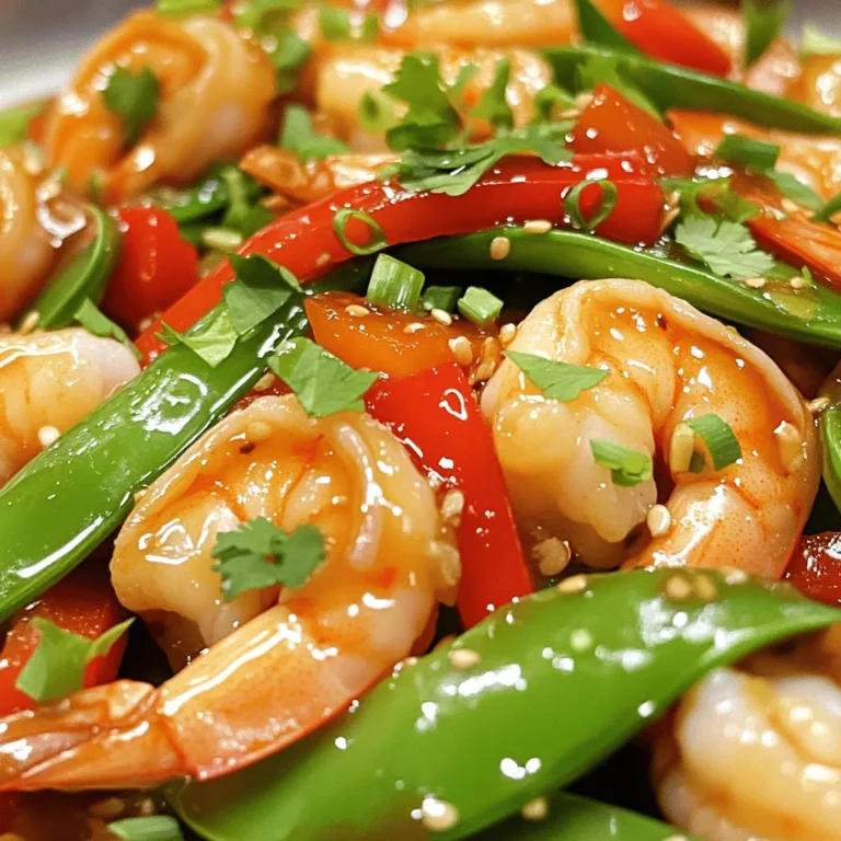 To make this Mongolian shrimp dish, you need a few key ingredients: - 1 lb large shrimp, peeled and deveined - 2 tablespoons vegetable oil - 1 medium onion, sliced - 3 cloves garlic, minced - 1 inch piece ginger, grated - 1 red bell pepper, sliced - 1 cup snow peas, trimmed - 1/4 cup green onions, chopped - 1/4 cup soy sauce - 2 tablespoons brown sugar - 1 tablespoon cornstarch - 1 teaspoon sesame oil Each ingredient plays a role in building flavor. The shrimp brings protein and a sweet taste. The soy sauce adds saltiness and depth. Garlic and ginger give a nice zest, while the veggies add crunch and color. To make your dish even better, you can add some garnishes: - Fresh cilantro Cilantro adds brightness and freshness. You can sprinkle it on top right before serving. This little touch makes your plate look lovely and inviting. Sometimes you may not have all the ingredients. Here are some easy swaps you can make: - Use chicken or tofu in place of shrimp for different protein. - Swap soy sauce for tamari to make it gluten-free. - If you don’t have brown sugar, white sugar works too. These substitutions keep the recipe flexible. You can still enjoy a great meal even if you’re missing something. Start by gathering your ingredients. You will need: - 1 lb large shrimp, peeled and deveined - 2 tablespoons vegetable oil - 1 medium onion, sliced - 3 cloves garlic, minced - 1 inch piece ginger, grated - 1 red bell pepper, sliced - 1 cup snow peas, trimmed - 1/4 cup green onions, chopped - 1/4 cup soy sauce - 2 tablespoons brown sugar - 1 tablespoon cornstarch - 1 teaspoon sesame oil - Fresh cilantro for garnish (optional) Now, prepare your sauce. In a small bowl, mix the soy sauce, brown sugar, and cornstarch. Stir well until combined. Set this bowl aside for later. Heat the vegetable oil in a large skillet or wok over medium-high heat. Add the sliced onions and sauté them for 2-3 minutes. You want them to become soft and translucent. Next, stir in the minced garlic and grated ginger. Cook for about 30 seconds until the aroma fills your kitchen. Now, it’s time to add the shrimp. Cook them for 2-3 minutes. They should turn pink and opaque. After that, toss in the red bell pepper and snow peas. Stir constantly for another 2 minutes. You want the veggies to stay tender-crisp. Pour your sauce mixture into the skillet. Stir well to coat all the shrimp and veggies. Let it cook for 1-2 minutes. This helps the sauce thicken and cling to everything. Drizzle the sesame oil over your shrimp and veggies. Then add the chopped green onions. Toss everything together to mix well. Once combined, remove from heat and let it cool slightly. Now your Mongolian shrimp is ready to serve! You can plate it beautifully and add cilantro on top if you like. Enjoy your homemade dish that tastes even better than takeout! To get shrimp just right, pay attention to timing. Cook them for 2-3 minutes. They should turn pink and opaque. If you overcook them, they become rubbery. To check, cut one open. It should look white and firm. To boost the taste, use fresh garlic and ginger. They add a nice kick. The soy sauce and brown sugar mix brings sweet and salty notes. Drizzle sesame oil at the end. It gives a nutty flavor that rounds out the dish. You can also add a splash of lime juice for brightness. One common mistake is overcrowding the pan. This can steam the shrimp instead of frying them. Cook in batches if needed. Another mistake is not letting the sauce thicken. Give it time to bubble for a few minutes. This helps it cling to the shrimp and veggies. Lastly, don’t skip garnishing with green onions or cilantro. It adds color and freshness. {{image_2}} You can easily make a vegetarian version of Mongolian shrimp. Instead of shrimp, try using tofu or tempeh. Both options soak up flavor well. Firm tofu works best, as it holds its shape. Just cube it and follow the same cooking steps. You will still enjoy that savory sauce. Feel free to add more vegetables to your dish. Broccoli, carrots, or baby corn work great. You can also toss in mushrooms for an umami boost. Just cut them into bite-sized pieces. Add them when you cook the other veggies. This makes your meal colorful and healthy. If you like heat, add some chili flakes or sriracha. Start with a pinch and taste. You can always add more. For a milder dish, skip the spices. Adjust the heat to fit your taste. This way, everyone at the table will enjoy the meal. Store your Mongolian shrimp in an airtight container. This keeps it fresh and tasty. It’s best to refrigerate it within two hours of cooking. The shrimp stays good for up to three days. Enjoy it within this time for the best taste. If you want to save some for later, freezing works well. Place the shrimp in a freezer-safe container. Make sure to leave some space for expansion. It is safe to freeze for up to three months. Label the container with the date. Thaw it in the fridge overnight before using. To reheat, use a skillet over medium heat. Add a splash of water or oil to keep it moist. Stir often until heated through, about 5 minutes. You can also use a microwave. Heat for 1-2 minutes, stirring halfway. Enjoy your delicious meal again! Yes, you can make this recipe gluten-free. Just swap regular soy sauce for gluten-free soy sauce. This way, you keep all the great flavor without the gluten. Large shrimp work best for this dish. They have a nice size and hold up well during cooking. Look for shrimp that are peeled and deveined to save time. To add spice, use red pepper flakes or sliced fresh chili. You can also add sriracha to the sauce for a nice kick. Start small, then add more if you want it hotter. Yes, you can use frozen shrimp. Just make sure to thaw them completely before cooking. This will help them cook evenly. You can run them under cold water to speed up the thawing process. This blog post covered essential ingredients, step-by-step cooking, and helpful tips. You learned how to prepare shrimp perfectly and avoid common mistakes. We also explored delicious variations, best storage methods, and answered your FAQs. In closing, cooking is fun and rewarding. Experiment with flavors and find what you love. Happy cooking!