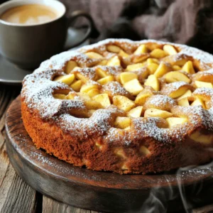 - 2 cups all-purpose flour - 1 ½ cups granulated sugar - 1 tablespoon baking powder - 1 teaspoon baking soda - ½ teaspoon salt - 1 teaspoon ground cinnamon - ½ cup unsalted butter, softened - 3 large eggs - 1 cup sour cream - 1 teaspoon vanilla extract - 2 cups Granny Smith apples, peeled and diced - 1 tablespoon lemon juice - ½ cup brown sugar - 1 tablespoon ground cinnamon - 1 cup chopped walnuts or pecans (optional) This coffee cake is a joy to bake. The mix of flavors and textures makes it a delight. You start with dry ingredients. They include flour, sugar, baking powder, baking soda, salt, and cinnamon. This blend gives the cake its light and fluffy texture. Next, you have the wet ingredients. The butter must be soft for easy mixing. Eggs add richness, while sour cream makes it moist. Vanilla brings warmth and depth. The fruit is a key part. Granny Smith apples add a tart bite. The lemon juice keeps them fresh and bright. Finally, the cinnamon swirl and topping bring sweetness. Brown sugar and cinnamon create a warm flavor. If you like, add walnuts or pecans for crunch. Gather these ingredients, and you’re ready to create a beautiful coffee cake! - Preheat your oven to 350°F (175°C). - Grease and flour a 9x13 inch baking pan, or use parchment paper for easier removal. - In a large bowl, whisk together: - 2 cups all-purpose flour - 1 ½ cups granulated sugar - 1 tablespoon baking powder - 1 teaspoon baking soda - ½ teaspoon salt - 1 teaspoon ground cinnamon - In another bowl, beat ½ cup softened butter with an electric mixer for one minute. - Add 3 large eggs one at a time, mixing well after each. - Mix in 1 cup sour cream and 1 teaspoon vanilla extract until smooth. - Gradually add the dry mixture to the wet ingredients. - Mix just until combined. Do not over mix. - Gently fold in: - 2 cups diced Granny Smith apples - 1 tablespoon lemon juice - Pour half of the batter into the pan. - Sprinkle half of the cinnamon topping over the batter. - Layer the remaining batter on top. - Add the rest of the cinnamon mixture on top. - Use a knife to swirl the batter for a marbled effect. - Bake the coffee cake for 45-50 minutes. - Check doneness by inserting a toothpick into the center. - It’s done when the toothpick comes out clean. To get the perfect texture, measure your ingredients carefully. Use measuring cups for dry and wet items. This gives you the right balance. If you add too much flour or sugar, the cake can turn out dry. Another key point is to avoid overmixing the batter. Mix just until the dry ingredients blend in. Overmixing can make the cake tough. It’s like a dance; mix gently and let the batter flow. Once your cake cools, dust it with powdered sugar. This adds a lovely touch. A light sprinkle makes it look like a bakery treat. For the best experience, serve it warm. Pair it with coffee or tea. The warm cake and hot drink create a cozy moment. You can also cut it into squares for a nice presentation. For this recipe, a 9x13 inch baking pan works best. You can grease it or use parchment paper. Parchment makes the cake easy to lift out. If you have a stand mixer, use it to beat the butter and eggs. It saves time and does a great job. Mixing by hand works too; just be careful not to overmix. Having the right tools makes your baking more fun and easy! {{image_2}} You can switch up the apples for other types. Honeycrisp or Fuji apples add a sweet twist. If you prefer tart, use Granny Smith as the recipe suggests. You can also include berries like blueberries or raspberries. They add a burst of flavor and color. For a gluten-free version, use a gluten-free flour blend. Make sure it includes xanthan gum for the best texture. If you want dairy-free options, substitute the sour cream with almond or coconut yogurt. Use vegan butter instead of regular butter for a dairy-free cake. Add spices like nutmeg or allspice for extra warmth. A pinch of ginger can also uplift the cake. If you love nuts, try different toppings. Chopped almonds or hazelnuts can give a unique crunch. These simple changes make your coffee cake special and exciting. To keep your Bakery Style Cinnamon Apple Coffee Cake fresh, store it in an airtight container. This helps prevent it from drying out. At room temperature, the cake lasts about 3 to 4 days. If you want to keep it longer, consider refrigerating it. In the fridge, it can stay good for up to a week. For long-term storage, you can freeze the coffee cake. First, let it cool completely. Then, wrap it tightly in plastic wrap, followed by aluminum foil. This double layer keeps the cake moist and safe from freezer burn. It will stay fresh for about 2 to 3 months in the freezer. When you want to enjoy it again, thaw it in the fridge overnight for the best taste. To reheat your coffee cake, preheat your oven to 350°F (175°C). Place the cake in the oven for about 10 to 15 minutes. If you want to keep it moist, cover it with foil while reheating. You can also microwave a slice for about 20 to 30 seconds. Just make sure not to overheat it, or it may dry out. Enjoy your cake warm for the best experience! Yes, you can make this coffee cake ahead of time. To do this, follow these tips: - Bake the cake and let it cool completely. - Wrap it tightly in plastic wrap. - Store it in the fridge for up to three days. - You can also freeze it for longer storage. Just make sure to wrap it well. - To serve, let it thaw in the fridge overnight. If you need a substitute for sour cream, try these options: - Plain yogurt works well for a similar taste. - Buttermilk can also add moisture and tang. - You can mix cream cheese with a little milk to mimic sour cream. Each of these options will keep the texture creamy and delicious. You can tell the coffee cake is done by looking for these signs: - The edges will pull away from the pan. - The top will be lightly golden and spring back when touched. - Insert a toothpick in the center. If it comes out clean, it’s ready. Check it around 45 minutes of baking time to avoid overcooking. Yes, you can make a smaller batch. Here’s how: - Cut all ingredient amounts in half. - Use an 8x8 inch pan instead of a 9x13 inch pan. - Adjust the baking time to about 30-35 minutes. - Check for doneness using the toothpick method mentioned earlier. This way, you can enjoy a smaller portion without waste! This blog post covers everything you need to bake a delicious apple cinnamon coffee cake. You learned the key ingredients, how to mix and bake, and tips for perfect results. With some practice, you can achieve a bakery-style texture right at home. Don't be afraid to experiment with flavors or different fruits. Follow the storage tips to enjoy your cake longer. Happy baking!