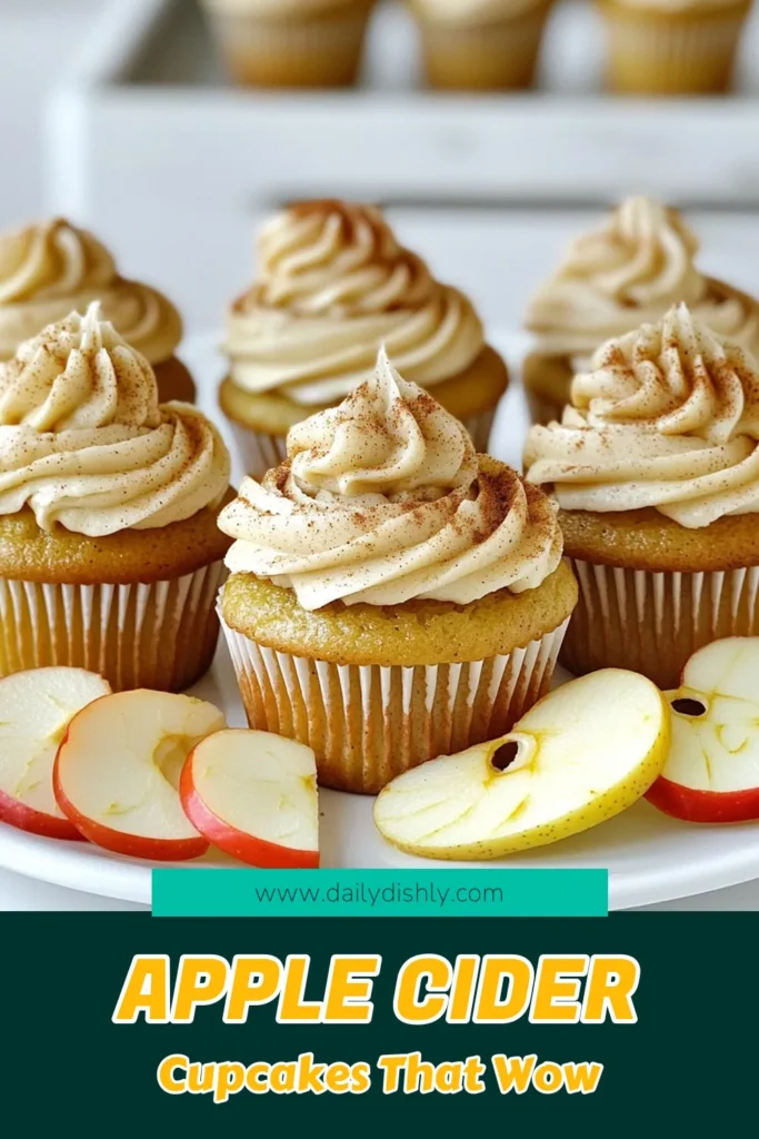 Indulge in the delightful flavors of fall with these Apple Cider Cupcakes! Soft, moist, and topped with a spiced frosting, they’re the perfect treat for any occasion. This easy recipe combines apple cider, cinnamon, and nutmeg to create a mouthwatering dessert everyone will love. Click through for step-by-step instructions, tips for perfecting your cupcakes, and to discover the joy of baking! #AppleCiderCupcakes #FallBaking #DessertRecipes #BakingIdeas