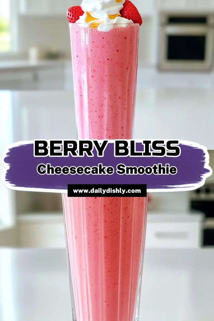 Indulge in a Berry Bliss Strawberry Cheesecake Smoothie that’s both delicious and nutritious! This easy recipe features fresh strawberries, Greek yogurt, and a touch of honey, delivering creamy cheesecake goodness in every sip. Perfect for breakfast or a refreshing snack, this smoothie takes just 10 minutes to make. Get ready to blend your way to bliss! Click for the full recipe and enjoy! #BerryBliss #StrawberrySmoothie #HealthyRecipe #SmoothieLovers
