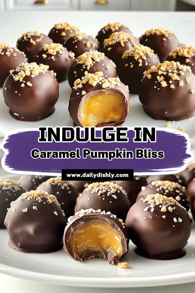 Indulge in the delight of Caramel Pumpkin Truffles that combine the warm flavors of pumpkin and spice with a luscious caramel twist! These easy-to-make truffles are perfect for fall gatherings or as a sweet treat for yourself. Discover the simple step-by-step recipe and impress your friends and family with your festive creation. Click to explore these delicious bites today! #CaramelPumpkinTruffles #FallRecipes #DessertLovers #PumpkinSpice