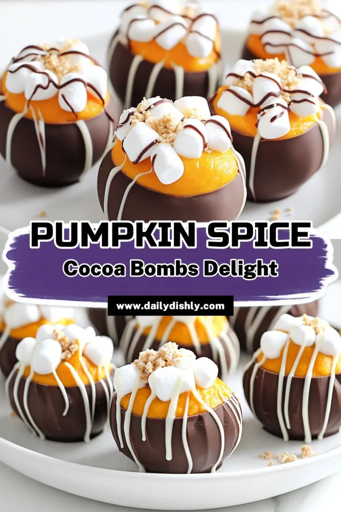 Indulge in the cozy flavors of fall with these delightful Cozy Pumpkin Spice Hot Cocoa Bombs! Perfect for chilly evenings, these chocolatey treats are filled with creamy pumpkin goodness and spices that warm your heart. Follow our simple step-by-step recipe to create these fun and festive delights that will impress family and friends. Click through and explore the full recipe now! #PumpkinSpice #HotCocoaBombs #FallTreats #CozyVibes