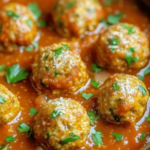 - 1 lb ground turkey - 1 cup canned pumpkin puree - 1/2 cup breadcrumbs (preferably whole wheat) - 1/4 cup grated Parmesan cheese - 1 egg, beaten - 2 cloves garlic, minced - 1 teaspoon dried oregano - 1 teaspoon ground cumin - 1 teaspoon onion powder - Salt and pepper to taste - 1 jar (24 oz) marinara sauce - Fresh parsley, chopped (for garnish) To make these meatballs, you will need a few simple tools: - Large mixing bowl - Measuring cups and spoons - Mixing spoon or fork - Slow cooker - Non-stick cooking spray - Baking sheet (optional for shaping) You can get creative with your meatballs by adding these ingredients: - Chopped spinach or kale for extra greens - Red pepper flakes for some heat - Different herbs like basil or thyme for flavor - Cheese like mozzarella for a cheesy twist Start by gathering your ingredients. You will need ground turkey, canned pumpkin, breadcrumbs, Parmesan cheese, an egg, garlic, herbs, salt, and pepper. In a big bowl, mix the ground turkey and pumpkin puree first. Then, add the breadcrumbs and Parmesan cheese for flavor. Next, pour in the beaten egg for binding. Add the minced garlic, oregano, cumin, onion powder, salt, and pepper. Use your hands or a fork to blend everything well. Make sure all parts are combined, so every meatball tastes great. Now it's time to shape the mixture into meatballs. Take a small amount of the mixture and roll it in your hands. Aim for meatballs about 1.5 inches wide. This size cooks evenly and is easy to eat. Place the meatballs on a clean plate as you shape them. You can keep your hands slightly wet to help prevent sticking. If you want, you can add extra Parmesan on top for more taste. Before cooking, lightly spray the slow cooker with non-stick spray. This step helps prevent the meatballs from sticking. Place the meatballs in a single layer in the slow cooker. Make sure they fit well without crowding. Now, pour the marinara sauce over the meatballs, covering them mostly. The sauce adds moisture and flavor. Cover the slow cooker and set it on low for 6-7 hours, or high for 3-4 hours. Check that the meatballs reach an internal temperature of 165°F to ensure they are cooked through. Once done, gently stir the meatballs in the sauce. This step helps them soak in more flavor. Enjoy a delicious meal! To keep your meatballs moist, use canned pumpkin puree. The pumpkin adds moisture and flavor. Avoid overmixing the meatball mixture. This can make them tough. Instead, mix just until it's blended. Also, don’t skip the egg. It helps bind the ingredients and adds moisture. Taste is key. Start with the basic seasoning in the recipe. You can add more garlic or spices if you like. If you want it spicier, try red pepper flakes. For a herby flavor, mix in fresh herbs like basil or thyme. Always taste the raw mixture before cooking. This way, you can adjust to your liking. Serve these meatballs with a side of pasta or rice. They also work well in a sub sandwich. Top with extra marinara sauce and some cheese for a tasty twist. Pair with a simple salad for a fresh crunch. Don't forget to sprinkle fresh parsley on top for color and flavor! {{image_2}} You can swap ground turkey for other meats. Ground chicken works well and has a mild taste. If you want something richer, use ground beef or pork. These meats add flavor but also more fat. For a lighter option, consider ground chicken or turkey sausage. Each choice offers a unique taste. To make this recipe gluten-free, substitute regular breadcrumbs. Use gluten-free breadcrumbs or crushed gluten-free crackers. You can even use oats as a binder. Just blend them finely before mixing. This way, you keep the texture while making it safe for gluten-sensitive eaters. Adding vegetables makes these meatballs even better. You can mix in finely chopped spinach or zucchini. These add vitamins and moisture. Carrots or bell peppers are also great choices. Just make sure to chop them small. This keeps the meatballs from falling apart. Experiment with your favorite veggies for extra flavor! After enjoying your slow cooker pumpkin turkey meatballs, store any leftovers in the fridge. Place them in an airtight container. They will stay fresh for about 3 to 4 days. Be sure to let the meatballs cool down before sealing the container. This helps keep them moist and tasty. You can freeze meatballs if you want to save them for later. First, let them cool completely. Then, place the meatballs in a single layer on a baking sheet. Freeze them for about an hour until they are firm. After that, transfer the meatballs to a freezer-safe bag or container. They can last up to 3 months in the freezer. When you’re ready to eat, simply thaw them in the fridge overnight. To reheat your meatballs, you have a few options. You can use the microwave, the oven, or the stove. For the microwave, place the meatballs in a bowl and cover them. Heat on high for 1-2 minutes, checking to see if they are warm. If using the oven, preheat it to 350°F. Place the meatballs in a baking dish and cover with foil. Heat for about 15-20 minutes. On the stove, add a splash of marinara sauce to a pan and warm it over low heat. Add the meatballs and stir gently until heated through. Enjoy your meal! Yes, you can use fresh pumpkin. Start by cutting the pumpkin and removing the seeds. Then, roast it until soft. After that, scoop out the flesh and mash it. Use this fresh puree in place of the canned pumpkin. It adds a nice, fresh taste to your meatballs. The best way to check is with a meat thermometer. Insert it into the center of a meatball. It should read 165°F. If you don't have a thermometer, look for the meatballs to be firm and not pink inside. They should have a nice golden brown color on the outside. There are many great sides! Here are a few ideas: - Cooked pasta or zucchini noodles - Rice or quinoa - A fresh green salad - Garlic bread or crusty rolls These options pair well with the rich flavors of the meatballs and sauce. You can mix and match based on your taste! This article covered how to make delicious slow cooker pumpkin turkey meatballs step by step. We explored the best ingredients, tools, and tips to enhance flavor. Customizing with different meats or veggies makes it your own. Remember to store leftovers properly for later enjoyment. Cooking can be easy and fun. Enjoy making these meatballs for your family and friends. You’ll impress everyone with your tasty skills!