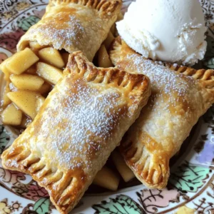 - 2 large apples (Granny Smith or Honeycrisp), peeled and diced - 1/4 cup brown sugar - 1 teaspoon cinnamon - 1/4 teaspoon nutmeg - 1 tablespoon lemon juice - 1 tablespoon cornstarch - 1 package of refrigerated pie crusts (or homemade if preferred) - 1 egg, beaten (for egg wash) - Powdered sugar (for dusting, optional) To make these hand pies, we need fresh apples. I love using Granny Smith or Honeycrisp apples. They give the perfect sweet and tart balance. The brown sugar adds a rich sweetness. Cinnamon and nutmeg bring warmth and spice. A splash of lemon juice brightens the flavors. Cornstarch thickens the filling so it won’t leak out. You can use store-bought pie crusts to save time. If you prefer, feel free to make your own crust. It adds a personal touch. Don't forget the beaten egg. This gives the pies a lovely golden color when baked. Optionally, you can dust the pies with powdered sugar. It adds a nice finish and looks beautiful on a plate. With these ingredients, you’re all set to create a delicious treat that’s sure to impress! First, take two large apples. I like using Granny Smith or Honeycrisp for their sweet and tart flavor. Peel and dice them into small pieces. In a medium bowl, combine the diced apples with 1/4 cup of brown sugar, 1 teaspoon of cinnamon, and 1/4 teaspoon of nutmeg. Add 1 tablespoon of lemon juice and 1 tablespoon of cornstarch. Mix everything until the apples are well-coated. Let this sit for about 10-15 minutes. This time allows the flavors to meld nicely. Next, roll out your pie crusts on a lightly floured surface. You can use store-bought or homemade crusts. Use a round cutter or a glass to cut circles that are about 4-5 inches wide. Depending on the size of your pie crust, you should get about 8-10 circles. Keep them ready for filling. Now it’s time to cook! Preheat your air fryer to 350°F (175°C). Place a tablespoon of the apple filling in the center of each dough circle. Fold the crust over to make a half-moon shape. Use a fork to crimp the edges and seal the pies well. Brush the tops with a beaten egg for that golden color. Place the hand pies in a single layer in the air fryer basket. You might need to cook them in batches. Cook for about 10-12 minutes, or until they turn golden brown and crisp. Once done, take them out and let them cool a bit before dusting with powdered sugar, if you like. To get a crispy crust, start with the right temperature. Set your air fryer to 350°F (175°C). Make sure to give it enough time to preheat. This step is key for even cooking. Also, avoid overcrowding the basket. Place the hand pies in a single layer. This allows hot air to circulate freely. You can cook them in batches if needed. If your dough does not seal well, try crimping the edges firmly. Use a fork to press down. This helps keep the filling inside. If you notice any gaps, patch them with extra dough. To prevent soggy bottoms, make sure you use cornstarch in the filling. It helps absorb extra moisture from the apples. Allow the filling to sit for 10-15 minutes. This step blends the flavors and thickens the mix. Serve these hand pies warm on a nice plate. For a special touch, add a scoop of vanilla ice cream or a dollop of whipped cream. Dust with powdered sugar for a sweet finish. You can also pair them with a drizzle of caramel sauce. This adds a rich flavor that complements the apples. For a fun twist, serve with a side of cinnamon sugar for dipping! {{image_2}} You can make your air fryer apple hand pies even more special. Adding nuts or raisins to the filling brings great texture and flavor. Chopped walnuts or pecans add a nice crunch. Raisins provide a sweet burst in every bite. Exploring different spices can also change the taste. Try adding a bit of ginger for warmth or allspice for a rich flavor. These spices can make your pies feel unique and exciting. You have choices when it comes to dough. You can use store-bought pie crusts for quick prep. They save time and are easy to handle. If you prefer, you can make homemade crusts for a personal touch. For those who need gluten-free options, look for gluten-free pie crusts. Many brands offer tasty alternatives. You can also make your own gluten-free dough with almond or coconut flour. Don’t limit yourself to apples! You can use other fruits for different flavors. Cherries and blueberries are great options. They add a sweet and tangy taste to the pies. If you want to try something savory, consider using cooked meats or vegetables. Cheese and spinach make a tasty filling too. These options turn your hand pies into a fun meal rather than just a dessert. To keep your hand pies fresh, store them in the fridge. Place them in an airtight container. They stay good for up to three days. If you want to keep them longer, freezing is a great option. Wrap each hand pie tightly in plastic wrap. Then, place them in a freezer bag. This way, they last for up to three months. When you're ready to enjoy your hand pies again, the air fryer is your best friend. Preheat it to 350°F (175°C). Place the hand pies in the basket and heat for about 5 minutes. This brings back their crispiness. You can also use an oven. Preheat it to 350°F (175°C) and place the pies on a baking sheet. Heat them for about 10 minutes. If you're in a hurry, the microwave works too. Just warm them for about 30 seconds. This method won't keep them crispy, but it’s fast. To stop your hand pies from leaking, make sure to seal the edges well. Use a fork to crimp the edges tightly. This keeps the delicious filling inside. Also, avoid overfilling the pies. A tablespoon of filling is just right. For extra security, let the filled pies rest for a few minutes before cooking. This helps the filling set a bit. Yes, you can prepare these hand pies ahead of time. Make the filling and store it in the fridge for up to two days. You can also assemble the pies in advance. Just keep them in the fridge before cooking. If you want to freeze them, wrap each pie well and store them in a freezer bag. When ready to cook, just pop them in the air fryer from frozen. If you need a substitute for cornstarch, flour works well. Use twice the amount of flour as cornstarch. For example, if your recipe calls for 1 tablespoon of cornstarch, use 2 tablespoons of flour. Tapioca starch is another great option. It can thicken just like cornstarch. Use the same amount as you would cornstarch. Making apple hand pies is simple and fun. We covered the ingredients, instructions, and tips to help you along the way. You learned how to make the filling, prep your dough, and achieve that perfect crispy crust in the air fryer. Don’t forget the variations! You can switch up spices or use other fruits. Proper storage and reheating keep them fresh and tasty. Enjoy your tasty treats, and impress your friends with your new skills!