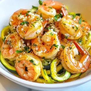 - 1 lb (450g) shrimp, peeled and deveined - 4 medium zucchini, spiralized into noodles - 4 tablespoons unsalted butter - 4 cloves garlic, minced - 1 teaspoon red pepper flakes (adjust to taste) - 1 tablespoon fresh lemon juice - Salt and pepper to taste - 2 tablespoons chopped fresh parsley for garnish - Optional: Grated Parmesan cheese for serving You can add extra flavor to this dish with a few simple ingredients. Consider using: - Fresh basil for a sweet hint. - Cherry tomatoes for a burst of color and taste. - A dash of white wine for depth. Quality matters when you cook. Use fresh shrimp for the best taste. Look for shrimp without a strong fishy smell. For zucchini, choose firm ones with smooth skin. If you can't find fresh zucchini, frozen is a good backup. You can replace butter with olive oil if you prefer. For a dairy-free option, skip the Parmesan cheese or use a nut-based alternative. {{ingredient_image_1}} To start, spiralize four medium zucchini into noodles. Use a spiralizer for the best shape. After spiralizing, place the noodles on a paper towel. This helps remove extra moisture. Too much moisture can make your dish watery. Set the zucchini aside while you cook the shrimp. Next, heat a large skillet over medium heat. Add two tablespoons of unsalted butter. Let it melt fully. Once it’s melted, add four minced garlic cloves and one teaspoon of red pepper flakes. Stir these together for about one minute. Keep stirring so the garlic does not burn. Now, add one pound of peeled and deveined shrimp. Season the shrimp with salt and pepper. Cook for about 2-3 minutes on each side. The shrimp should turn pink and opaque. This shows they are fully cooked. Once done, remove the shrimp from the skillet and set them aside on a plate. In the same skillet, add the remaining two tablespoons of butter. Let this melt, then add the spiralized zucchini noodles. Cook them for about 2-3 minutes. Toss gently until the noodles become slightly soft. Next, return the shrimp back to the skillet. Squeeze one tablespoon of fresh lemon juice over everything. Toss all the ingredients together to blend the flavors. Taste your dish and add more salt or pepper if needed. Serve the Garlic Butter Shrimp Zucchini Noodles warm. Garnish with chopped fresh parsley and, if you like, sprinkle some grated Parmesan cheese on top for extra flavor. Enjoy! Zucchini has a lot of water. This can make your dish soggy. To keep your noodles firm, follow these steps: - Spiralize and Drain: After spiralizing, place the noodles on a paper towel. Let them sit for a few minutes. This helps absorb extra moisture. - Salt the Zucchini: Lightly sprinkle salt over the noodles. This draws out moisture. Rinse and dry before cooking. - Cook Quickly: Sauté the noodles for just a few minutes. Overcooking makes them mushy. Garlic butter is key to this dish. Here’s how to get it just right: - Use Fresh Garlic: Always use fresh garlic for the best taste. Mince it finely, so it releases more flavor. - Control the Heat: Cook the garlic on medium heat. High heat can burn it and make it bitter. Sauté just until fragrant. - Add Lemon Juice: Fresh lemon juice brightens the garlic butter. It gives a nice zing to the dish. Having the right tools makes cooking easier. Here are my top picks: - Spiralizer: A good spiralizer turns zucchini into noodles quickly. Look for one that is easy to use. - Large Skillet: A large skillet helps cook the shrimp and noodles evenly. Non-stick is a great option to prevent sticking. - Tongs: Use tongs to toss the noodles and shrimp together. They help mix everything without breaking the noodles. These tips will help you create a perfect Garlic Butter Shrimp Zucchini Noodles dish. Enjoy the cooking process! Pro Tips Use Fresh Ingredients: Fresh shrimp and zucchini will enhance the flavor and texture of the dish. Avoid frozen shrimp if possible for the best taste. Control the Heat: Adjust the amount of red pepper flakes based on your heat preference. Start with less and add more if you desire a spicier kick. Don't Overcook the Zucchini: Zucchini noodles should be cooked just until tender. Overcooking can make them mushy, so keep an eye on them! Add Extra Flavor: Consider adding a splash of white wine after sautéing the garlic for an extra depth of flavor before adding the shrimp. {{image_2}} You can switch up the shrimp for other proteins. Chicken breast works well in this dish. Simply cut it into bite-sized pieces and cook until golden brown. Tofu is a great choice for a vegetarian twist. Use firm tofu, and sauté it until crispy. Fish like salmon or tilapia can also shine in this recipe. Just cook until it flakes easily with a fork. Adding more veggies makes this dish even better. Try bell peppers for a sweet crunch. Spinach adds a nice pop of green and extra nutrients. Broccoli florets can bring a satisfying bite. Just sauté them for a few minutes before adding the shrimp. You can also toss in cherry tomatoes. They burst with flavor and add brightness to the meal. Experimenting with spices can change the dish's flavor. Italian seasoning adds a lovely herbal note. Cajun seasoning can spice things up for a kick. Adding a splash of soy sauce gives an Asian twist. Don’t forget fresh herbs like basil or cilantro for a fresh finish. Each blend can create a unique taste, making this dish new every time you make it. After enjoying your Garlic Butter Shrimp Zucchini Noodles, you may have some leftovers. To store them, let the dish cool first. Then, place it in an airtight container. Keep it in the fridge. It will stay fresh for up to three days. Make sure to label the container with the date. This way, you can track how long it has been stored. When you want to enjoy your leftovers, reheating is easy. You can use a skillet or microwave. If using a skillet, heat it over medium-low heat. Add a small amount of water or butter to keep it moist. Stir gently until warmed through. If using the microwave, place the noodles in a microwave-safe dish. Cover it loosely with a lid or paper towel. Heat for 1-2 minutes, stirring halfway. Check if it’s hot enough before serving. You can freeze Garlic Butter Shrimp Zucchini Noodles, but it may change the texture. To freeze, let the dish cool completely. Then, portion it into freezer-safe containers. Leave some space at the top, as liquids expand when frozen. Seal the containers tightly and label them with the date. They can last in the freezer for up to three months. When you’re ready to eat, thaw overnight in the fridge. Reheat as mentioned above. Yes, you can use frozen shrimp. Just thaw them first. To thaw, place them in cold water for about 15 minutes. This method keeps the shrimp fresh. Cook them as you would fresh shrimp. Remember, they may need a minute more to cook through. To spiralize zucchini, you need a spiralizer. You can find these tools at many stores. Start by washing the zucchini well. Cut off the ends, then place it in the spiralizer. Turn the handle to create noodles. If you don’t have a spiralizer, you can use a vegetable peeler. Just peel long strips for a similar effect. These noodles pair well with various sides. Consider garlic bread for a classic touch. A simple green salad also works nicely. For a heartier meal, serve it with quinoa or rice. A glass of white wine can elevate the dish even more. This post covered making garlic butter shrimp zucchini noodles. We explored key ingredients and flavor options. You learned how to prepare and cook each part properly. I shared tips to avoid watery noodles and enhance taste. We discussed protein swaps and veggie additions for variety. Lastly, I provided storage tips and answers to common questions. Enjoy this dish and make it your own with fresh ideas. Happy cooking!