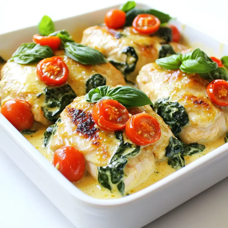 - 4 boneless, skinless chicken breasts - 1 cup cherry tomatoes, halved - 2 cups fresh baby spinach - 1 cup heavy cream - 1 cup chicken broth - 4 cloves garlic, minced - 1 teaspoon Italian seasoning - 1/2 teaspoon red pepper flakes (optional) - Salt and pepper to taste - 1/2 cup grated Parmesan cheese - Fresh basil leaves for garnish Gathering the right ingredients is key to making Slow Cooker Creamy Tuscan Chicken a hit. Start with four boneless, skinless chicken breasts. These will be the star of your dish. You will need one cup of cherry tomatoes, halved. They add sweetness and color to the meal. Next, grab two cups of fresh baby spinach. This will give the dish a nice green touch. For the creamy sauce, use one cup of heavy cream and one cup of chicken broth. The cream makes it rich, while the broth adds depth. Don’t forget four cloves of minced garlic. Garlic gives flavor and aroma that you can't resist. Add one teaspoon of Italian seasoning for a taste of the Mediterranean. If you want some heat, use half a teaspoon of red pepper flakes. Season your dish with salt and pepper to taste. Lastly, you will need half a cup of grated Parmesan cheese. This will melt into the sauce, making it even creamier. For a beautiful finish, garnish with fresh basil leaves before serving. Each ingredient helps create a dish that is both easy and flavorful. Seasoning the Chicken Breasts Start by seasoning the chicken breasts. Use salt and pepper on both sides. This simple step adds great flavor. Layering the Ingredients in the Slow Cooker Place the seasoned chicken breasts at the bottom of the slow cooker. Next, add the halved cherry tomatoes and minced garlic on top. This layer will give the chicken a nice taste as it cooks. Adding Liquids and Seasonings Pour in the chicken broth and heavy cream. Make sure the chicken is mostly submerged. Then add the Italian seasoning and red pepper flakes if you want some heat. Setting the Slow Cooker Cover the slow cooker and set it to low for 6-7 hours. If you're short on time, set it to high for 3-4 hours. The chicken will be tender and fully cooked by then. Incorporating Spinach and Parmesan About 30 minutes before serving, add the fresh baby spinach to the slow cooker. Sprinkle the grated Parmesan cheese on top. Gently stir the mixture to combine everything well. Final Adjustments before Serving Once everything is cooked and the spinach has wilted, taste the dish. Adjust the seasoning if needed. Serve the creamy Tuscan chicken hot, garnished with fresh basil leaves for a burst of flavor. - Adjusting Seasoning for Personal Taste Start by tasting your dish as it cooks. You can add more salt or pepper as needed. If you love heat, sprinkle in more red pepper flakes. Get creative! Add your favorite herbs too. Fresh herbs work wonders just before serving. - Ensuring the Chicken is Tender For tender chicken, cook on low heat for 6-7 hours. This slow cooking method breaks down the meat fibers, making it juicy. If you are in a hurry, cooking on high for 3-4 hours also works. Just check the chicken to ensure it is cooked through. - Recommended Slow Cooker Features A slow cooker with a timer is key. It helps prevent overcooking. Look for one with a locking lid to avoid spills. A model with different heat settings gives you more options as well. - Essential Kitchen Utensils You need a good set of measuring cups and spoons for accuracy. A sturdy cutting board and a sharp knife help when chopping. Don’t forget a spoon for stirring and serving. A ladle works well for serving up the creamy sauce! {{image_2}} When you want to change things up, consider swapping out the vegetables. You can add: - Zucchini, sliced - Bell peppers, chopped - Mushrooms, diced These veggies add different flavors and colors to the dish. You can also try different protein options. Instead of chicken, use: - Turkey breasts - Pork tenderloin - Tofu for a vegetarian option Each swap brings a unique taste and texture to the slow cooker creamy Tuscan chicken. To boost the flavor, you can try different herbs and spices. Some great options are: - Fresh parsley for a bright touch - Oregano for a deeper flavor - Thyme for a hint of earthiness You can also play with cream alternatives. For a lighter dish, use: - Half-and-half instead of heavy cream - Coconut milk for a dairy-free option These changes keep the dish creamy while adding new flavors. Enjoy experimenting with your slow cooker creamy Tuscan chicken! To keep your creamy Tuscan chicken fresh, store it in the fridge. Place it in an airtight container. This keeps out air and moisture. Use it within 3 to 4 days for the best taste. If you have more chicken than you can eat, freezing is a good option. - Freezing Tips for Long-Term Storage First, let the chicken cool completely. Then, divide it into portions. Use freezer bags or containers. Remove as much air as possible before sealing. Label your bags with the date. This way, you’ll know how long it's been in the freezer. You can freeze it for up to three months. When reheating your Tuscan chicken, you want it to stay moist. Avoid the microwave if you can. Instead, use the stove or oven. - Methods for Keeping Chicken Moist For the stove, place the chicken in a pan with a splash of broth. Heat slowly over low heat. Stir occasionally to keep it from drying out. For the oven, preheat to 350°F. Cover the chicken with foil to trap steam. This helps keep it juicy. - Timing and Temperature for Reheating Heat until the chicken reaches 165°F. This takes about 10-15 minutes on the stove. In the oven, it may take about 20-25 minutes. Always check the center to ensure it’s hot. Enjoy your leftovers just as much as the first time! How long does it take to cook in a slow cooker? It takes 6-7 hours on low or 3-4 hours on high. The chicken should be tender and cooked through. Can I use frozen chicken breasts? Yes, you can use frozen chicken breasts. Just add an extra hour to the cooking time. This helps ensure they cook properly. What can I serve with Tuscan chicken? You can serve this dish with rice, pasta, or crusty bread. A side salad also pairs well. How can I make this dish spicier? To add heat, increase the red pepper flakes or add hot sauce. You can also use spicy Italian sausage for flavor. This blog post explored a tasty slow cooker creamy Tuscan chicken recipe. We discussed essential ingredients and detailed steps to prepare, cook, and finish the dish. I shared tips for perfecting it and suggested variations to suit your taste. Storing leftovers can help you enjoy this meal later. My final thought is that this recipe is simple, fun, and full of flavor. You’ll impress friends and family with minimal effort. Enjoy your cooking adventure!