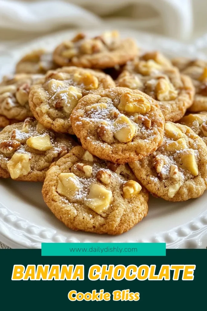 Indulge in these delicious Choco-Banana cookies that combine soft banana flavors with rich chocolate chips, creating the perfect easy banana dessert. This soft banana cookies recipe is simple to follow and perfect for homemade banana treats. In just 30 minutes, you can enjoy these delightful banana chocolate chip cookies. Give this recipe a try and elevate your snack game! Save this for later! #BananaCookies #ChocoBanana #HomemadeTreats #EasyDesserts