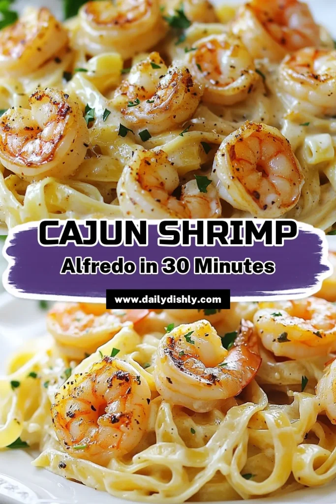 Savor the bold flavors of this Cajun shrimp Alfredo recipe that’s perfect for dinner! This creamy Cajun pasta dish combines succulent shrimp with fettuccine for a quick and easy meal that’s ready in just 30 minutes. Impress your family with this delicious fettuccine shrimp dish, full of spice and creaminess. Don’t miss out—save this easy Cajun pasta recipe for your next dinner night! #CajunShrimpAlfredo #EasyPasta #ShrimpRecipes #QuickDinner