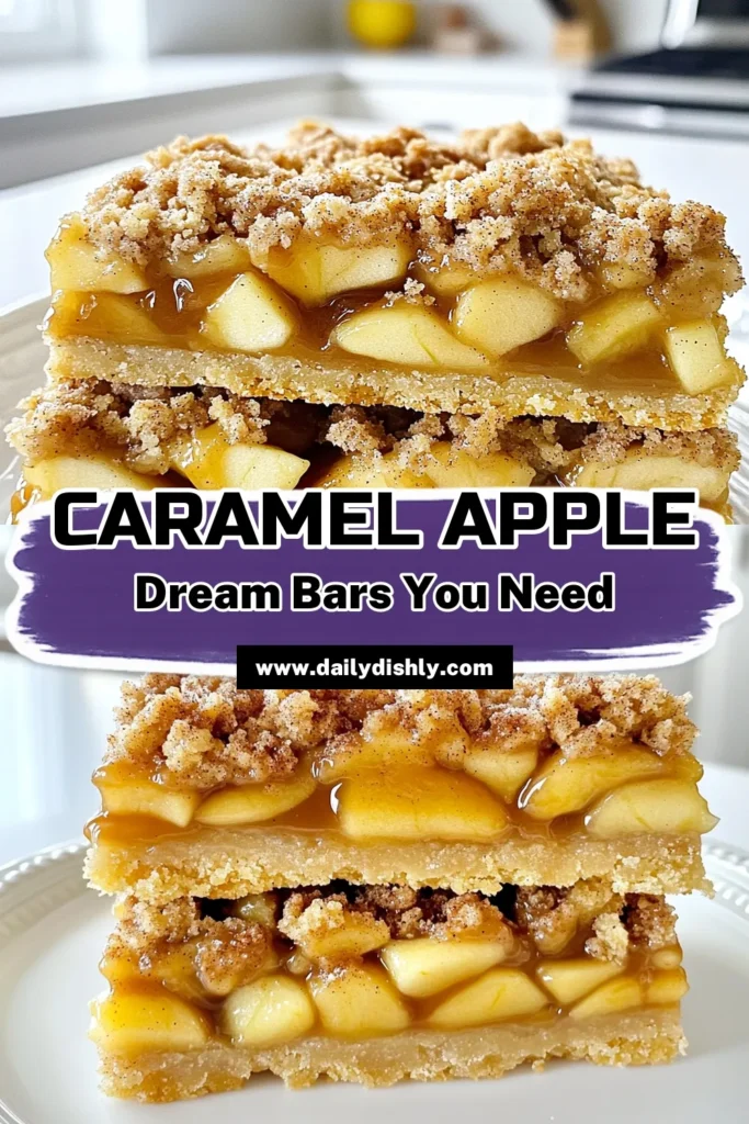 Indulge in the sweet taste of fall with these Caramel Apple Streusel Bars! This easy recipe combines juicy apples, rich caramel, and a buttery streusel topping that's perfect for sharing or enjoying solo. Get ready to bake a delightful treat in no time. Click through to discover the full recipe and tips to elevate your dessert game! #CaramelAppleStreuselBars #FallDesserts #BakingRecipes #SweetTreats