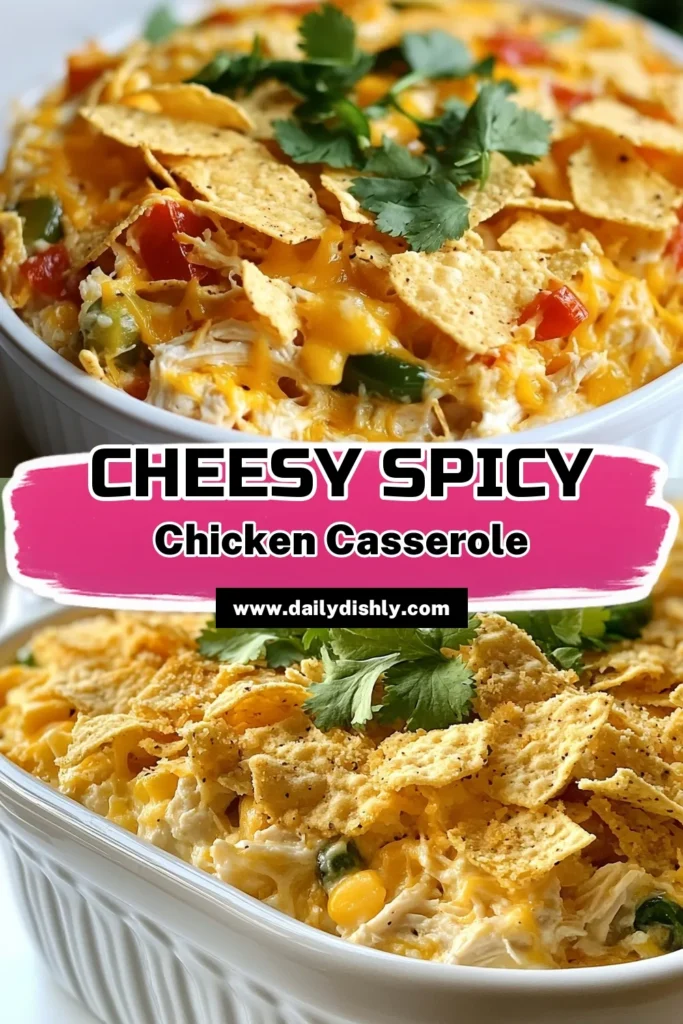 Discover the ultimate comfort food with this easy Jalapeño Popper Chicken Casserole recipe! Bursting with flavor, this cheesy chicken casserole combines creamy jalapeño goodness with tender chicken and a crunchy tortilla chip topping. Perfect for weeknight dinners or potlucks, this spicy chicken casserole is sure to impress. Try this creamy jalapeño casserole today and watch everyone go back for seconds! Save this recipe for your next meal! #CasseroleRecipes #EasyDinner #JalapeñoPopper #ChickenCasserole