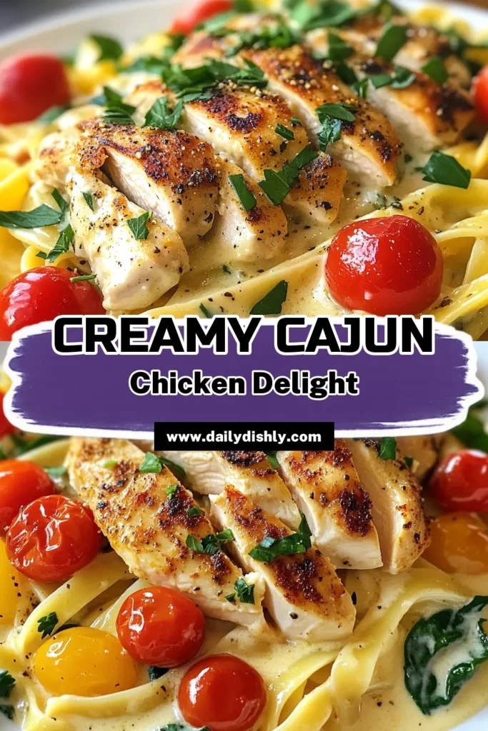 Looking for a delicious dinner idea? Try this creamy Cajun chicken Alfredo recipe! This easy Cajun pasta features tender chicken in a luscious creamy chicken fettuccine sauce, perfect for any occasion. With just a few ingredients, you can whip up this flavorful Cajun pasta dish in no time. Perfect for weeknights or special gatherings! Save this recipe and delight your taste buds tonight! #CajunChickenAlfredo #EasyCajunPasta #FettuccineAlfredo #CreamyChickenFettuccine