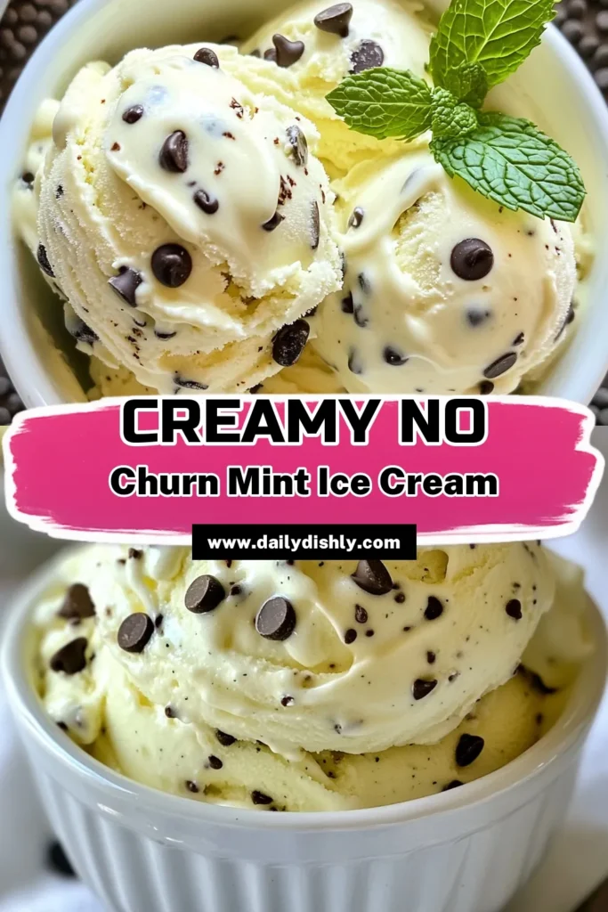 Indulge in the creamy delight of no-churn mint chocolate chip ice cream with this easy mint chocolate chip ice cream recipe! Perfect for hot summer days, this homemade mint chocolate chip ice cream combines rich flavors of chocolate chips with refreshing mint. Whip it up in just 15 minutes for a delicious dessert recipe that family and friends will love. Don't forget to save this summer ice cream recipe for your next gathering! #MintChocolateChip #IceCreamRecipes #NoChurn #DessertIdeas