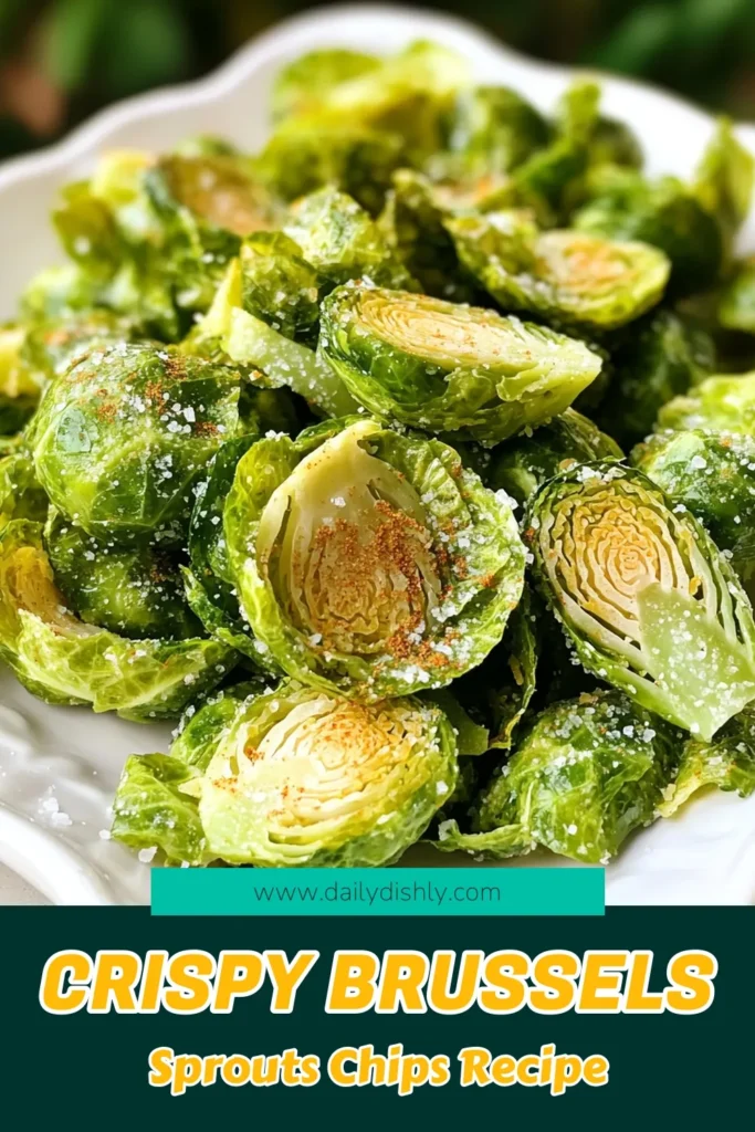 Discover a deliciously healthy snack with these Crispy Brussels Sprouts Chips! Perfectly seasoned and air-fried to golden perfection, these chips are easy to make and packed with flavor. Just a few ingredients and 20 minutes are all you need to elevate your snacking game. Ready to crunch on something nutritious? Click through to explore the full recipe and enjoy a guilt-free treat today! #BrusselsSprouts #HealthySnacks #AirFryerRecipes #VeganTreats
