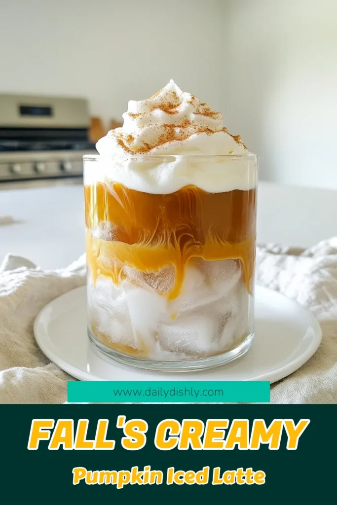 Indulge in the cozy flavors of fall with this easy Pumpkin Spice Iced Latte recipe! Perfect for coffee lovers, this delightful drink combines brewed coffee, pumpkin puree, and a touch of maple syrup, all served over ice and topped with frothed milk. Get ready to impress your friends and satisfy your cravings. Click to explore this delicious recipe and make your own cozy cafe experience at home! #PumpkinSpice #IcedLatte #FallRecipes #PumpkinSeason