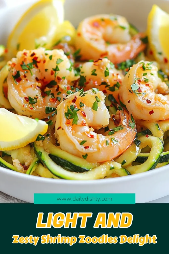 Savor the delicious combination of shrimp and zucchini with this easy Shrimp Scampi Zucchini Noodles recipe! Perfect for anyone looking for healthy shrimp recipes or low-carb shrimp dishes, this meal offers a fresh twist on traditional seafood pasta. With spiralized zucchini, succulent shrimp, and zesty lemon, it’s a delightful choice for dinner any night. Save this recipe for a quick and healthy meal! #ShrimpScampi #ZucchiniNoodles #HealthyEating #LowCarbRecipes