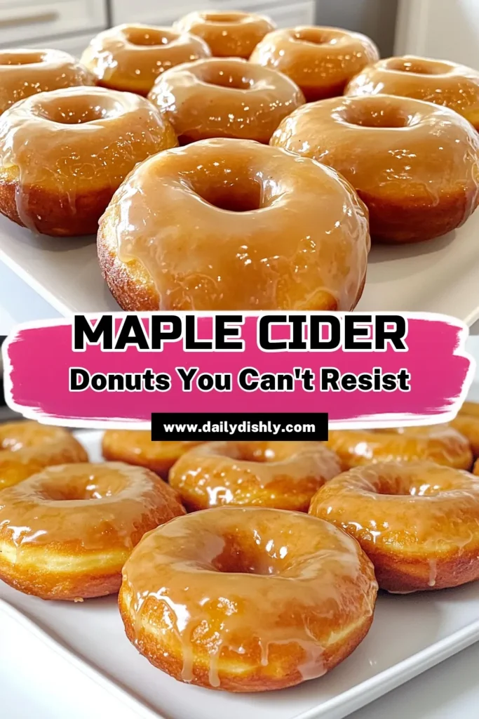 Indulge in the perfect fall treat with these Maple Glazed Apple Cider Donuts! Soft, flavorful, and topped with a sweet maple glaze, these donuts are easy to make and oh-so-delicious. Whether for a cozy morning or a festive gathering, they’re sure to impress. Click through for the full recipe and step-by-step instructions to bring this sweet delight to your kitchen! #AppleCiderDonuts #FallBaking #MapleGlaze #DonutRecipes