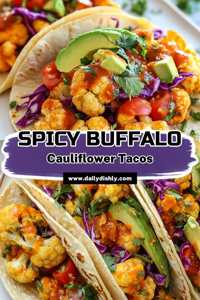 Looking for a delicious twist on taco night? Try these Buffalo cauliflower tacos! This recipe features spicy cauliflower bites that are perfect for anyone seeking vegan taco recipes. They're gluten-free and packed with flavor, making them a healthy taco alternative. Serve these easy-to-make tacos with avocado, red cabbage, and a drizzle of buffalo sauce. Don’t miss out on this unique dish; save the recipe now! #BuffaloCauliflowerTacos #VeganTacoRecipes #GlutenFreeTacoIdeas #HealthyTacoAlternatives