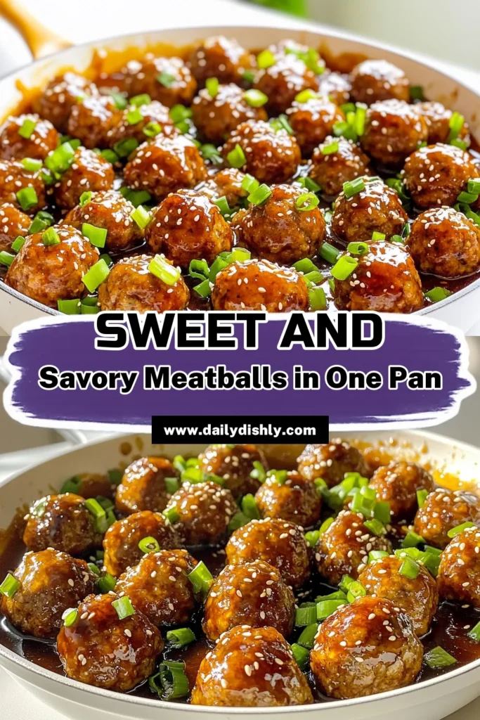 Savor the deliciousness of our Honey Garlic Meatball Skillet! This easy recipe combines juicy meatballs with a sweet and savory honey garlic sauce, perfect for a quick weeknight dinner. With simple ingredients and quick prep, you can have a mouthwatering meal ready in just 30 minutes. Click through for the full recipe and make tonight’s dinner unforgettable! #HoneyGarlicMeatballs #EasyRecipes #DinnerIdeas #SkilletMeals