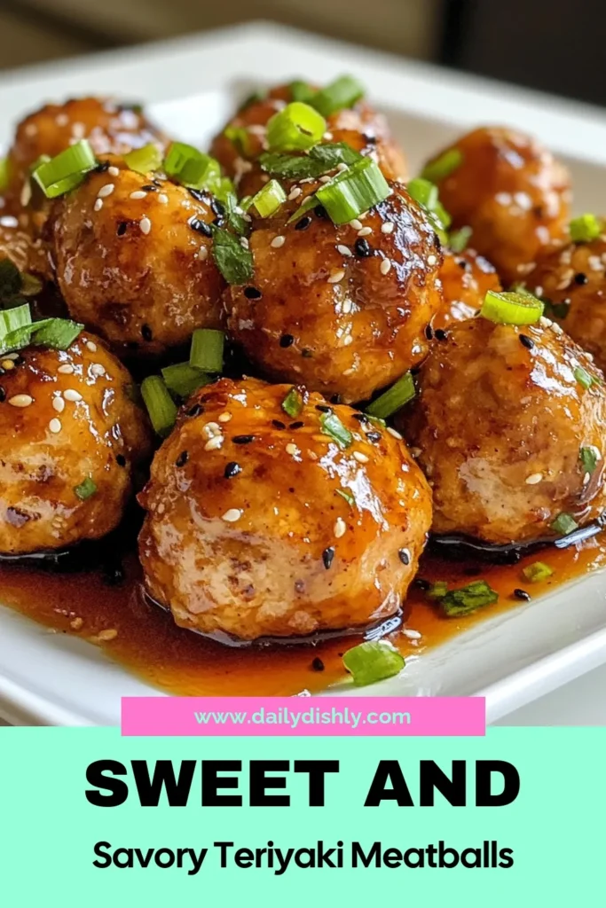 Discover the perfect blend of flavor and convenience with these teriyaki chicken meatballs! This easy meatball recipe features ground chicken, paired with homemade teriyaki sauce for a deliciously satisfying meal. Perfect for busy weeknights, these baked chicken meatballs are sure to impress. Try this recipe today and elevate your dinner game! Don't forget to save it for later! #TeriyakiChickenMeatballs #GroundChickenRecipes #EasyMeatballRecipe #BakedChickenMeatballs