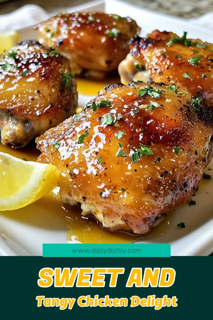 Discover the deliciousness of honey mustard chicken thighs with this easy baked chicken thighs recipe. Perfect for busy weeknights, this honey garlic chicken brings together the sweetness of honey and the tanginess of Dijon mustard. Enjoy flavorful, juicy chicken with minimal effort. Ready in just 50 minutes, this recipe is a must-try in your collection of easy chicken thigh recipes. Save this delicious dish and impress your family! #HoneyMustardChickenThighs #BakedChickenThighs #EasyChickenThighRecipes #DijonMustardChickenRecipe