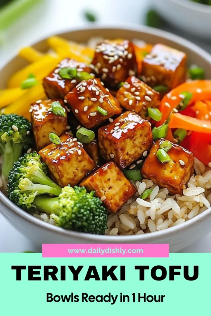Discover the perfect Teriyaki Tofu Recipe with these vibrant Tofu Rice Bowls! This healthy vegan dinner is not only delicious but also easy to make, making it ideal for vegetarian meal prep. Whip up this easy stir-fry recipe in no time, and enjoy a nutritious meal that satisfies your cravings. Save this recipe for a quick and flavorful dinner idea! #TeriyakiTofu #HealthyDinner #VeganRecipes #MealPrepIdeas
