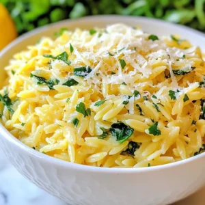 - 1 cup orzo pasta - 2 tablespoons olive oil - 4 cloves garlic, minced - 1 cup vegetable broth - 1 cup heavy cream - 1 cup fresh spinach, chopped - 1 teaspoon lemon zest - 2 tablespoons lemon juice - 1/4 cup grated Parmesan cheese (optional) - Salt and pepper to taste - Fresh parsley, chopped for garnish Gather these ingredients before you start. Each one plays a key role in the taste. Orzo pasta serves as the base, providing a lovely texture. Olive oil adds richness, while garlic brings a nice depth of flavor. Vegetable broth gives the dish a savory essence, and heavy cream makes it creamy. Fresh spinach adds color and nutrients. Lemon zest and juice brighten the dish with a fresh, tangy kick. Parmesan cheese is optional but can enhance the creaminess. Finally, salt and pepper fine-tune the flavors, and fresh parsley garnishes the dish perfectly. - Fresh parsley - Extra lemon zest Garnishes make your dish look appealing. Fresh parsley adds a pop of color and freshness. Extra lemon zest brightens up the plate and enhances the citrus flavor. These small touches can elevate your meal. {{ingredient_image_1}} 1. Start by bringing a pot of salted water to a boil. Use enough water so the orzo can move freely. 2. Add 1 cup of orzo pasta to the boiling water. Cook it until it is al dente, which takes about 8-10 minutes. 3. Once cooked, drain the orzo in a colander and set it aside. 1. In a large skillet, heat 2 tablespoons of olive oil over medium heat. 2. Add 4 cloves of minced garlic to the oil. Sauté until fragrant, about 1 minute. Be careful not to let it burn. 3. Pour in 1 cup of vegetable broth and bring it to a simmer. Let it reduce for about 2-3 minutes. 4. Lower the heat and stir in 1 cup of heavy cream. Let it warm for a minute. 5. Add 1 cup of chopped spinach to the skillet. Stir until it wilts and mixes well. 1. Now, stir in the drained orzo. Mix it in well so it gets coated with the sauce. 2. Next, add 1 teaspoon of lemon zest and 2 tablespoons of lemon juice. Mix everything together. 3. Season with salt and pepper to taste. If you want, add 1/4 cup of grated Parmesan cheese for a richer flavor. 4. Remove from heat and let it sit for a minute before serving. This method gives you a creamy, tangy dish that is sure to impress! To get that perfect creamy texture, choose a good heavy cream. A high-fat cream makes the dish rich and smooth. Look for creams with at least 36% fat for the best results. Adding Parmesan cheese boosts the creaminess even more. It melts nicely and adds a savory depth. If you want a stronger cheese flavor, use aged Parmesan. If you love garlic, feel free to adjust the amount. More garlic gives a stronger punch. Start with four cloves, then add more if you like. Fresh lemon juice is best for this recipe. It has a bright taste that bottled juice cannot match. Fresh juice adds vibrancy and a zesty kick. Preparing orzo in advance can save time. Cook it, then let it cool. Store it in the fridge until you’re ready to use it. Store the creamy sauce separately. This keeps the orzo from getting soggy. Just warm it up when you are ready to combine the two. Pro Tips Choose Al Dente Orzo: Cooking the orzo until al dente will ensure it maintains a pleasant texture and doesn't become mushy when mixed with the creamy sauce. Fresh Ingredients Matter: Using fresh spinach and high-quality olive oil will elevate the flavors of this dish, making it taste more vibrant and delicious. Variations on Cream: For a lighter version, you can substitute half-and-half for the heavy cream, or use a dairy-free alternative to suit dietary preferences. Garnish for Flavor: Don't skip the parsley and extra lemon zest on top; they not only enhance the presentation but also add a fresh burst of flavor to each bite. {{image_2}} You can make creamy lemon garlic orzo even better by adding protein. Here are some options: - Grilled chicken: This adds a tasty and filling touch. - Sauteed shrimp: Shrimp brings a light flavor that pairs well. - Tofu or chickpeas: These are great for a vegetarian meal. Each protein brings its own flair to the dish. Try them all to find your favorite! Switching up the veggies can change the taste too. Here are some ideas: - Kale instead of spinach: Kale adds a hearty texture. - Peas or asparagus: Both offer a sweet crunch. These swaps can keep the dish fresh and exciting. Feel free to mix and match! Let’s talk about flavor! You can easily enhance the orzo with these ideas: - Adding herbs like basil or thyme: Fresh herbs lift the dish. - Experimenting with different citrus fruits: Try lime or orange for a twist. These additions can make your creamy lemon garlic orzo shine even brighter. Enjoy exploring new flavors! To store leftover creamy lemon garlic orzo, first let it cool. Place it in a clean container. I recommend using airtight glass or plastic containers. These keep the dish fresh for up to three days in the fridge. Make sure to seal the lid tightly. This helps to prevent odors from other foods from mixing in. If you want to keep this dish longer, freezing is a great option. You can freeze orzo for up to three months. For freezing, use freezer-safe bags or containers. Squeeze out as much air as you can before sealing. When it's time to eat, thaw the orzo overnight in the fridge. Reheat it on the stove over low heat. You may need to add a splash of cream or broth to bring back the creamy texture. Enjoy your delicious leftovers without losing flavor! Creamy lemon garlic orzo lasts about 3 to 5 days in the fridge. Store it in an airtight container. The sauce may thicken as it sits. Just add a splash of broth or cream when reheating. Yes, you can make creamy lemon garlic orzo in advance. Cook the orzo and sauce separately. Mix them when you're ready to serve. This keeps the pasta from getting mushy and helps maintain the creamy texture. You can serve creamy lemon garlic orzo with a variety of dishes. Grilled chicken or shrimp pairs well. A fresh green salad also complements the meal. Try serving it with roasted vegetables for added flavor. Yes, you can make this recipe vegan. Use coconut cream or a plant-based heavy cream. Replace Parmesan cheese with nutritional yeast for a cheesy flavor. This way, you keep all the creaminess without animal products. Yes, you can substitute other types of pasta. Use any small pasta, like ditalini or couscous. Just adjust the cooking time according to the package instructions. Enjoy trying different shapes and flavors in this dish! Now you know how to make creamy lemon garlic orzo. We discussed the main ingredients, from orzo to fresh herbs. I shared step-by-step instructions to help you cook with ease. Plus, there are helpful tips and tasty variations to try. Don’t forget about storage options for leftovers! Dive in and enjoy this dish your way. Your creativity can make it even better!