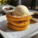 For the best pumpkin churro ice cream sandwiches, gather these main ingredients: - 1 cup all-purpose flour - 1/2 cup pumpkin puree - 1/4 cup sugar - 1/2 teaspoon cinnamon - 1/4 teaspoon nutmeg These ingredients create a rich dough with warm flavors. The pumpkin puree adds moisture and a lovely fall taste. The cinnamon and nutmeg bring warmth and spice. Next, you’ll need some additional ingredients: - 1/2 teaspoon baking powder - 1/4 teaspoon salt - 1/2 cup water - 2 cups ice cream (your choice of flavor, vanilla works great) The baking powder helps the churros puff up when frying. Salt balances the sweetness. Water binds the dough together, making it easy to pipe. Choose your favorite ice cream flavor for filling these tasty sandwiches. Finally, don’t forget the toppings: - 1/4 cup unsalted butter, melted (for brushing) - 1/4 cup sugar (for rolling) - 1 teaspoon cinnamon (for rolling) Brushing the churros with melted butter adds richness. The cinnamon-sugar mixture gives that classic churro taste. These toppings make your ice cream sandwiches even more delicious! 1. In a large bowl, whisk together: - 1 cup all-purpose flour - 1/4 cup sugar - 1/2 teaspoon cinnamon - 1/4 teaspoon nutmeg - 1/2 teaspoon baking powder - 1/4 teaspoon salt This step gives your churros a warm, spiced flavor. 2. In a separate bowl, combine: - 1/2 cup pumpkin puree - 1/2 cup water Mix these well until they blend smoothly. 3. Gradually add the wet mix to the dry mix. Stir until a dough forms. It should be smooth and slightly sticky. 1. Heat oil in a deep pot or frying pan to 350°F (175°C). 2. Once the oil is hot, use a piping bag with a large star nozzle. Pipe 4 to 5-inch strips of dough into the hot oil. Fry them until they turn golden brown, which takes about 2-3 minutes per side. Use a slotted spoon to remove the churros and let them drain on paper towels. 1. In a small bowl, mix: - 1/4 cup sugar - 1 teaspoon cinnamon 2. While the churros are warm, brush them with 1/4 cup melted unsalted butter. Roll them in the cinnamon sugar mix to coat well. 3. Let the churros cool completely. 4. To assemble, take one churro and place a scoop of ice cream on one end. Top it with another churro to make a sandwich. Repeat this with the remaining churros and ice cream. 5. For extra fun, you can roll the edges of the ice cream in more cinnamon sugar or drizzle with chocolate syrup. Enjoy your tasty treat! - The best oil temperature for frying is 350°F (175°C). This helps the churros cook evenly and turn golden brown. - To achieve the perfect churro shape, use a piping bag fitted with a large star nozzle. This gives the churros their classic ridged look. Pipe 4 to 5-inch strips directly into the hot oil. - For presentation, serve the churro ice cream sandwiches on a nice platter. Dust them with powdered sugar for a fun touch. - Offer a small bowl of chocolate or caramel sauce on the side. This allows everyone to dip their sandwiches for extra flavor. - To store leftover churros and ice cream sandwiches, wrap them tightly in plastic wrap. Place them in an airtight container in the fridge. - For reheating, place churros in the oven at 350°F (175°C) for about 5-10 minutes. This helps keep them crispy. Avoid microwaving, as it makes them soggy. {{image_2}} You can get creative with ice cream flavors. Try chocolate, caramel, or pumpkin spice. Each flavor adds a unique twist. You can also mix in chocolate chips or nuts to the churro dough. This adds texture and flavor to your treat. Just fold them in after you form the dough. If you need gluten-free options, use gluten-free flour. This swap works well for the churros. For a vegan treat, choose dairy-free ice cream. Coconut or almond-based ice cream can be delicious. Always check labels to ensure they fit your needs. Add festive spices like ginger or cloves for a seasonal touch. These spices bring warmth and flavor to your churros. You can also try incorporating seasonal ingredients, like maple syrup or cranberries, for a fun twist. These additions can make your pumpkin churro ice cream sandwiches perfect for fall celebrations. Can I make the churro batter ahead of time? Yes, you can make the churro batter ahead. Store it in the fridge for up to two days. Just let it warm up a bit before frying. How do I keep churros crispy after frying? To keep churros crispy, avoid stacking them right after frying. Place them on a wire rack to cool. This helps air circulate and keeps them crunchy. What is the best way to serve these sandwiches? Serve these sandwiches chilled. Place them on a nice platter. Dust with powdered sugar for a lovely look. Add dips like chocolate or caramel sauce for fun! Can they be frozen for later use? Yes, you can freeze the churro ice cream sandwiches. Wrap them in plastic wrap. Store in an airtight container. Enjoy them later, but eat them within a month for best flavor. Why did my churros not rise? Churros may not rise if the oil is not hot enough. Aim for 350°F (175°C). Also, check that you used baking powder. This helps the churros puff up. What do I do if the dough is too sticky? If your dough is sticky, add a little more flour. Do this slowly, so you don’t make it too dry. A smooth dough helps with piping and frying. You now have all the steps to make delicious churro ice cream sandwiches. From the key ingredients to frying tips, every detail matters. Use fresh spices and quality ice cream for best results. Remember to experiment with flavors and dietary options. Keep your churros crispy by storing them properly. Enjoy these treats at any time of year, and share them with friends. Whether you try a seasonal twist or a new topping, these sandwiches will impress everyone. Enjoy your tasty creations!