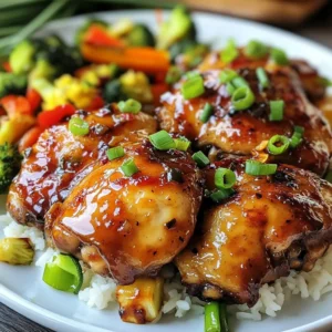 Here’s what you need for this tasty dish: - 4 boneless, skinless chicken thighs - 1/2 cup brown sugar - 1/4 cup soy sauce (low sodium works too) - 4 cloves garlic, minced - 1 tablespoon fresh ginger, grated - 1 tablespoon olive oil - 1 tablespoon apple cider vinegar - Salt and pepper to taste - Green onions, sliced (for garnish) These ingredients create a sweet and savory blend. The brown sugar gives a rich flavor. The soy sauce adds depth. Garlic and ginger boost the taste even more. You can add some extras to enhance the dish: - Sesame seeds for crunch - Fresh cilantro for a herb twist - Sliced bell peppers for color and flavor These extras can make your meal even more appealing. Feel free to mix and match! If you have dietary needs, here are some swaps: - Chicken thighs can be replaced with chicken breasts for a leaner option. - Use coconut aminos instead of soy sauce for a soy-free version. - Maple syrup can replace brown sugar for a different sweet note. These substitutions keep the dish delicious and friendly for various diets. Always taste as you go to find your perfect flavor! {{ingredient_image_1}} Start by making a tasty marinade. In a medium bowl, whisk together the brown sugar, soy sauce, minced garlic, grated ginger, olive oil, and apple cider vinegar. Whisk until the sugar dissolves. This mix will make your chicken sweet and sticky. Next, season the chicken thighs with salt and pepper. Place them in a resealable bag or a shallow dish. Pour the marinade over the chicken. Make sure every piece is coated. Seal the bag or cover the dish. Let it chill in the fridge for at least 30 minutes. If you have time, marinate overnight for more flavor. Preheat your oven to 375°F (190°C). While the oven heats, grab a large oven-safe skillet. Heat it over medium-high heat. Take the chicken out of the marinade, but save the marinade for later. Sear the chicken thighs in the skillet for about 3-4 minutes on each side. Look for a golden-brown crust to form. This step adds great flavor. After searing, pour the saved marinade over the chicken in the skillet. Now it’s time to bake! Transfer the skillet to your preheated oven. Bake for 25-30 minutes. You want the chicken to reach an internal temperature of 165°F (75°C). This ensures the chicken is cooked through. Once done, take the skillet out of the oven. Let the chicken rest for a few minutes before slicing. When serving, drizzle some pan sauce over the chicken. Garnish with sliced green onions for extra flavor and color. Enjoy your sweet and sticky brown sugar garlic chicken! To get a great glaze on your chicken, focus on the marinade. The brown sugar adds sweetness and stickiness. Use a mix of soy sauce, garlic, and ginger for depth. After searing, pour the reserved marinade over the chicken. This creates a rich sauce that makes the dish shine. Baking the chicken helps the glaze caramelize nicely. Marinating is key for flavor. I suggest a minimum of 30 minutes. For best results, marinate overnight. This allows the chicken to soak up all the good flavors. If you’re short on time, even 15 minutes can help, but longer is always better. Temperature matters for juicy chicken. Preheat your oven to 375°F (190°C). This temperature cooks the chicken evenly. Use a meat thermometer to check doneness. The internal temperature should reach 165°F (75°C). This ensures your chicken is safe and perfectly cooked. Let it rest a few minutes before slicing for the best taste. Pro Tips Marinate Longer for Depth: For a more intense flavor, marinate the chicken overnight. This allows the flavors to penetrate the meat more effectively. Use Fresh Ingredients: Using fresh garlic and ginger instead of powdered versions will enhance the aroma and taste of your dish significantly. Rest the Chicken: Let the chicken rest for a few minutes after baking. This helps retain its juices, making it more tender and flavorful when sliced. Perfectly Cooked Chicken: Always use a meat thermometer to check that your chicken has reached an internal temperature of 165°F (75°C) for safe consumption. {{image_2}} You can add veggies to your Brown Sugar Garlic Chicken for extra flavor. Try bell peppers, broccoli, or snap peas. Just chop them up and add them to the skillet with the chicken. The veggies will soak up the delicious sauce. This makes your meal colorful and nutritious. If you like heat, add red pepper flakes to the marinade. Start with a half teaspoon and taste as you go. This will give your chicken a nice kick. The sweetness of the brown sugar balances the spice well. It’s a fun twist on the classic recipe. Grilling is another great way to cook this dish. Marinate the chicken as usual, then grill it instead of baking. Cook on medium heat for about 6-7 minutes per side. You’ll get a nice char and smoky flavor. This method is perfect for summer barbecues. After you enjoy your brown sugar garlic chicken, save the leftovers. Place them in an airtight container. Store the chicken in the fridge for up to four days. If you want to keep it longer, consider freezing it. Reheating is simple. For the best taste, use an oven. Preheat it to 350°F (175°C). Put the chicken in a baking dish, cover with foil, and heat for about 20 minutes. You can also use a microwave. Heat it for one to two minutes, checking often to avoid overcooking. To freeze, first let the chicken cool completely. Wrap it tightly in plastic wrap, then place it in a freezer-safe bag. Remove as much air as possible. This chicken can last for up to three months in the freezer. When you’re ready to eat, thaw it in the fridge overnight before reheating. Yes, you can use chicken breasts. They will cook faster than thighs. The dish may be less juicy since breasts have less fat. For best results, check for doneness early. To check if chicken is done, use a meat thermometer. The chicken should reach 165°F (75°C) inside. If you don’t have a thermometer, cut into the thickest part. The meat should be white with no pink inside. Brown Sugar Garlic Chicken goes well with many sides. Here are some tasty choices: - Steamed jasmine rice - Sautéed vegetables - Garlic mashed potatoes - A fresh green salad - Stir-fried noodles These sides will balance the sweetness of the chicken. Enjoy your meal! Brown Sugar Garlic Chicken is a tasty dish with simple steps. You start with key ingredients and optional extras to make it your own. Marinating and searing the chicken helps build flavor. Don’t forget helpful tips for the best glaze and perfect cooking! Explore fun variations like adding veggies or grilling. Storing leftovers is easy, and reheating keeps it delicious. Whether you want a classic or something spicy, this dish is sure to please. Now, grab your ingredients and enjoy making this flavorful meal!