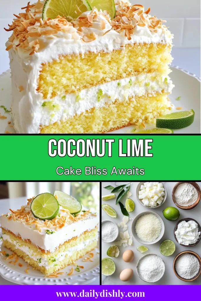 Indulge in the tropical flavors of Coconut Lime Delight Cake, a must-try coconut cake recipe that's perfect for any occasion. This easy coconut lime dessert features a moist lime cake with coconut frosting that's sure to impress. With simple ingredients, you can create a delicious treat that captures the essence of summer. Elevate your dessert game with this delightful recipe! Click to learn more. #CoconutLimeDelight #TropicalCakeRecipes #CoconutCakeRecipe #EasyDessert
