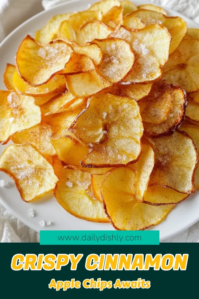 Indulge in these crispy apple chips, a delightful air fryer snack that’s both healthy and easy to make! This cinnamon apple recipe uses just a few simple ingredients for perfectly crunchy apple chips every time. Enjoy guilt-free snacking with these delicious healthy apple chips that are perfect for any occasion. Try this quick and easy recipe today! Save for later and share your creations! #CrispyAppleChips #AirFryerSnacks #CinnamonAppleRecipe #HealthyAppleChips