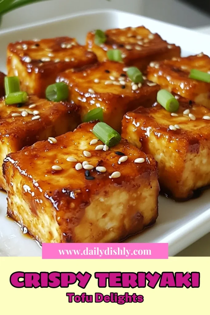 Indulge in these Crispy Teriyaki Tofu Bites, the perfect addition to your vegan meals! This Easy Teriyaki Tofu recipe is packed with flavor and super simple to make. Ideal for any vegan tofu lover, these Tofu Bites are glazed to perfection for a delicious crunch. Make Healthy Tofu Dishes the star of your dinner table. Try this Crispy Teriyaki Tofu recipe today and impress your guests! #VeganRecipes #TofuBites #HealthyEating #PlantBasedCooking