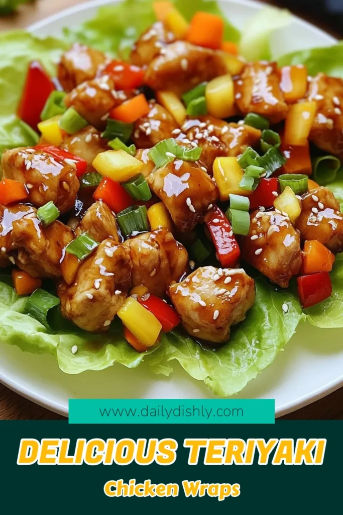 Discover the deliciousness of teriyaki chicken lettuce wraps with this easy teriyaki recipe! These healthy lettuce wraps combine savoury chicken thighs, fresh veggies, and mouthwatering teriyaki sauce for a tasty meal that’s perfect for any occasion. Enjoy these chicken thigh recipes as a light dinner or a fun appetizer. Click to save this scrumptious savoury chicken wraps recipe! #TeriyakiChicken #HealthyWraps #EasyRecipe #ChickenThighs