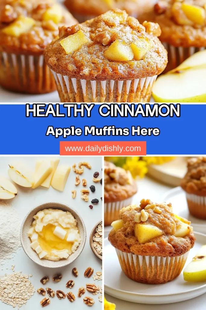 Looking for a delicious and nutritious snack? These Cinnamon Apple Energy Muffins are the perfect solution! This Whole Wheat Muffin Recipe incorporates ripe bananas and unsweetened applesauce, making them a fantastic choice for healthy energy muffins. With oats and optional walnuts, these easy muffins with oats are packed with flavor. Bake a batch today and enjoy a wholesome treat! Don’t forget to save this recipe! #CinnamonAppleMuffins #HealthyEnergyMuffins #WholeWheatMuffinRecipe #EasyMuffinsWithOats