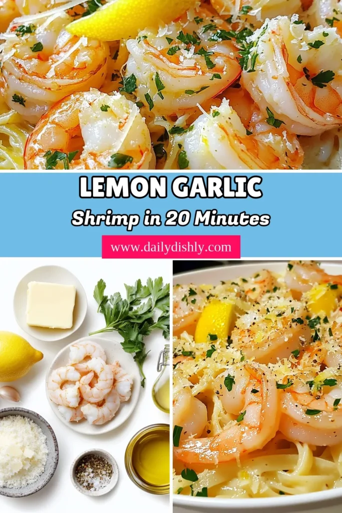 Indulge in a delightful and easy shrimp dinner with this creamy lemon garlic shrimp recipe. This quick seafood recipe features tender shrimp tossed in a luscious lemon garlic sauce, perfect over pasta or rice. Ready in just 20 minutes, it's ideal for busy weeknights. Bring a burst of flavor to your dinner table and impress your family with this simple yet elegant dish. Save this recipe for your next meal! #ShrimpPastaRecipe #QuickSeafoodRecipes #EasyShrimpDinner #CreamyLemonGarlicShrimp