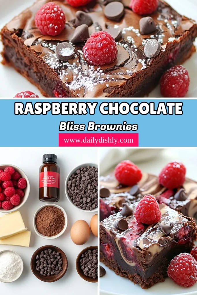 Indulge in these mouthwatering raspberry chocolate brownies with a delightful swirl of rich chocolate. This easy brownie recipe combines fresh raspberries, creating the perfect balance of sweetness and tartness. Ideal for any gathering, these homemade brownies with raspberries will impress your guests. Try out this delicious raspberry dessert recipe today! Save for later! #RaspberryChocolateBrownies #ChocolateSwirlBrownies #EasyBrownieRecipe #RaspberryDessertRecipes