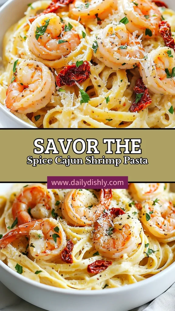 Indulge in this delicious Cajun Alfredo Shrimp Pasta that's perfect for dinner! This creamy shrimp Alfredo features fettuccine with shrimp seasoned with zesty Cajun spices, creating an unforgettable flavor profile. With an easy Alfredo shrimp pasta recipe, you'll have a gourmet meal ready in just 30 minutes! Don't miss out—save this recipe for a tasty weeknight delight! #CajunShrimpPasta #ShrimpAlfredo #FettuccineWithShrimp #CajunSeasoningPasta