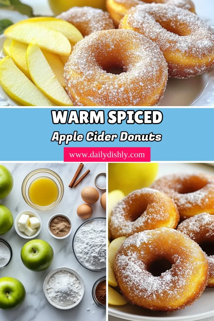 Indulge in the deliciousness of spiced apple cider donuts with this easy cider donut recipe! Perfect for autumn, these homemade apple cider donuts are baked to perfection, making them a lighter treat without sacrificing flavor. With warm spices like cinnamon and nutmeg, they are irresistible and ideal for cozy gatherings. Bake a batch today and enjoy them fresh! Save this recipe for your fall baking adventures! #SpicedAppleCiderDonuts #AutumnDonutRecipes #BakedAppleCiderDonuts #EasyCiderDonutRecipe